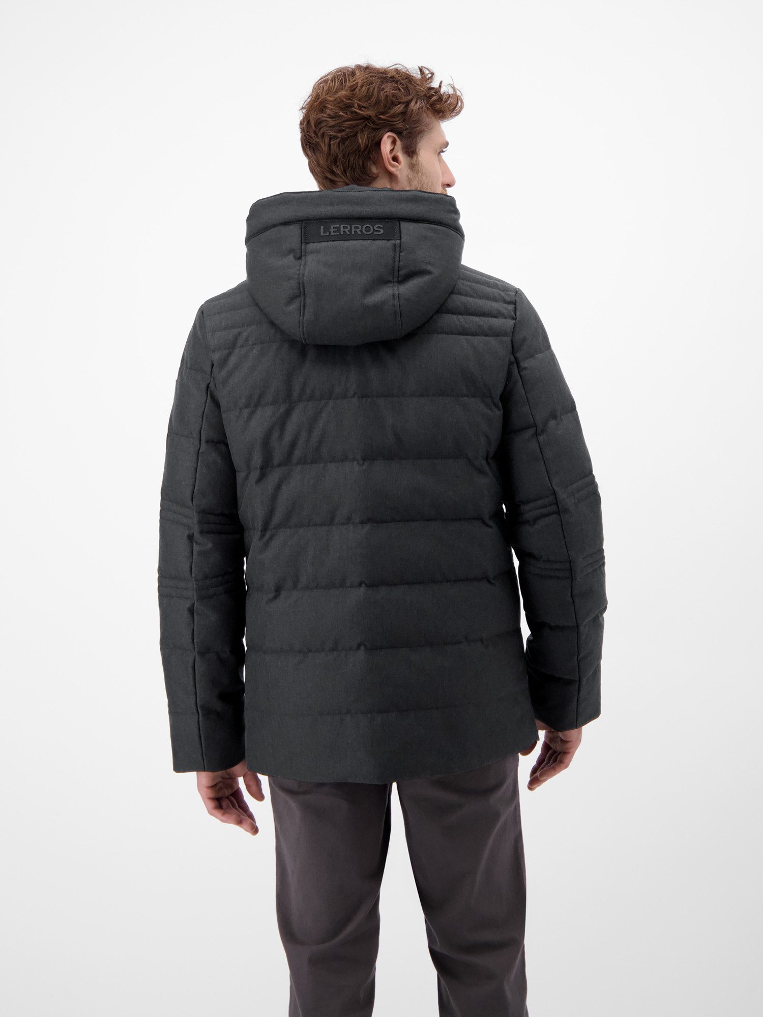 Lerros Gewatteerde jas LERROS Heren fieldjacket in wol-look