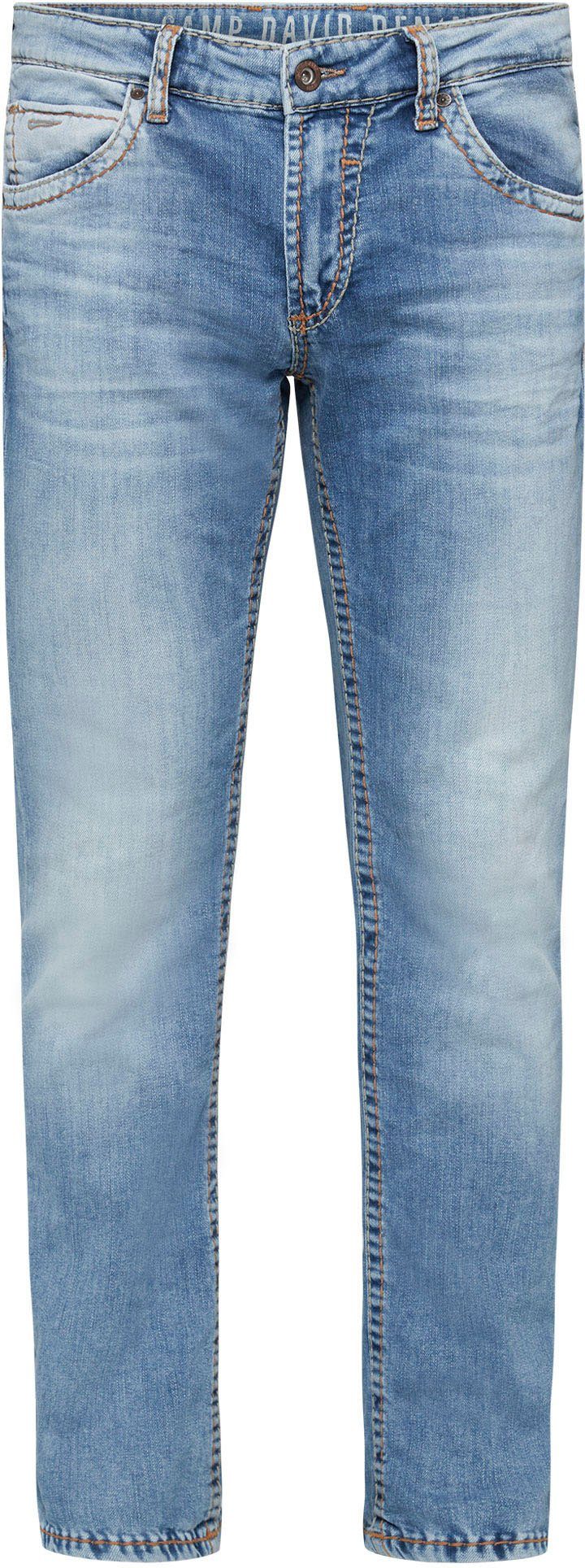 CAMP DAVID Straight jeans NI:CO:R611 met opvallende stiknaden