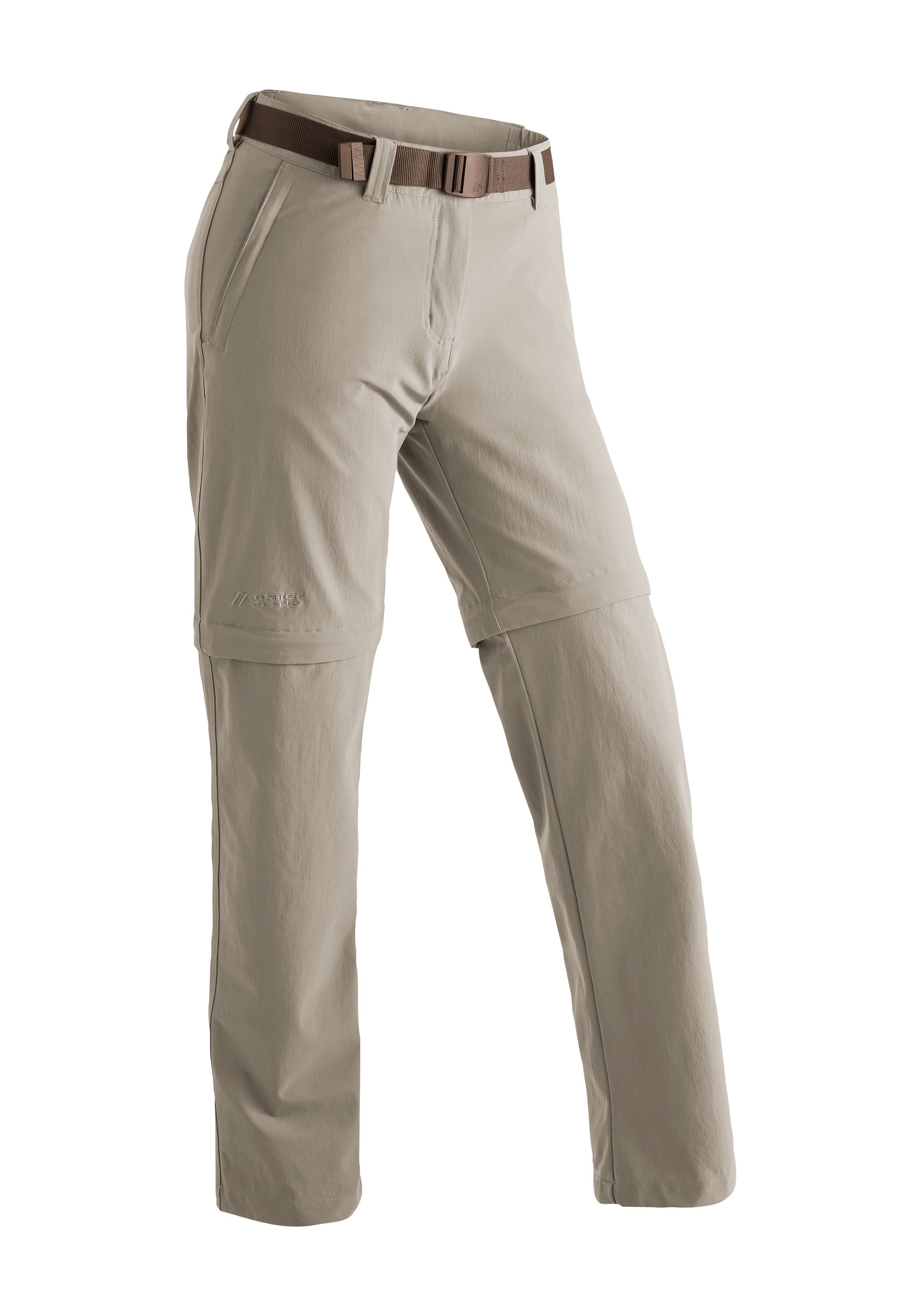 Maier Sports Functionele broek Nata 2 Dames wandelbroek, afritsbare outdoorbroek, 3 zakken, regular fit