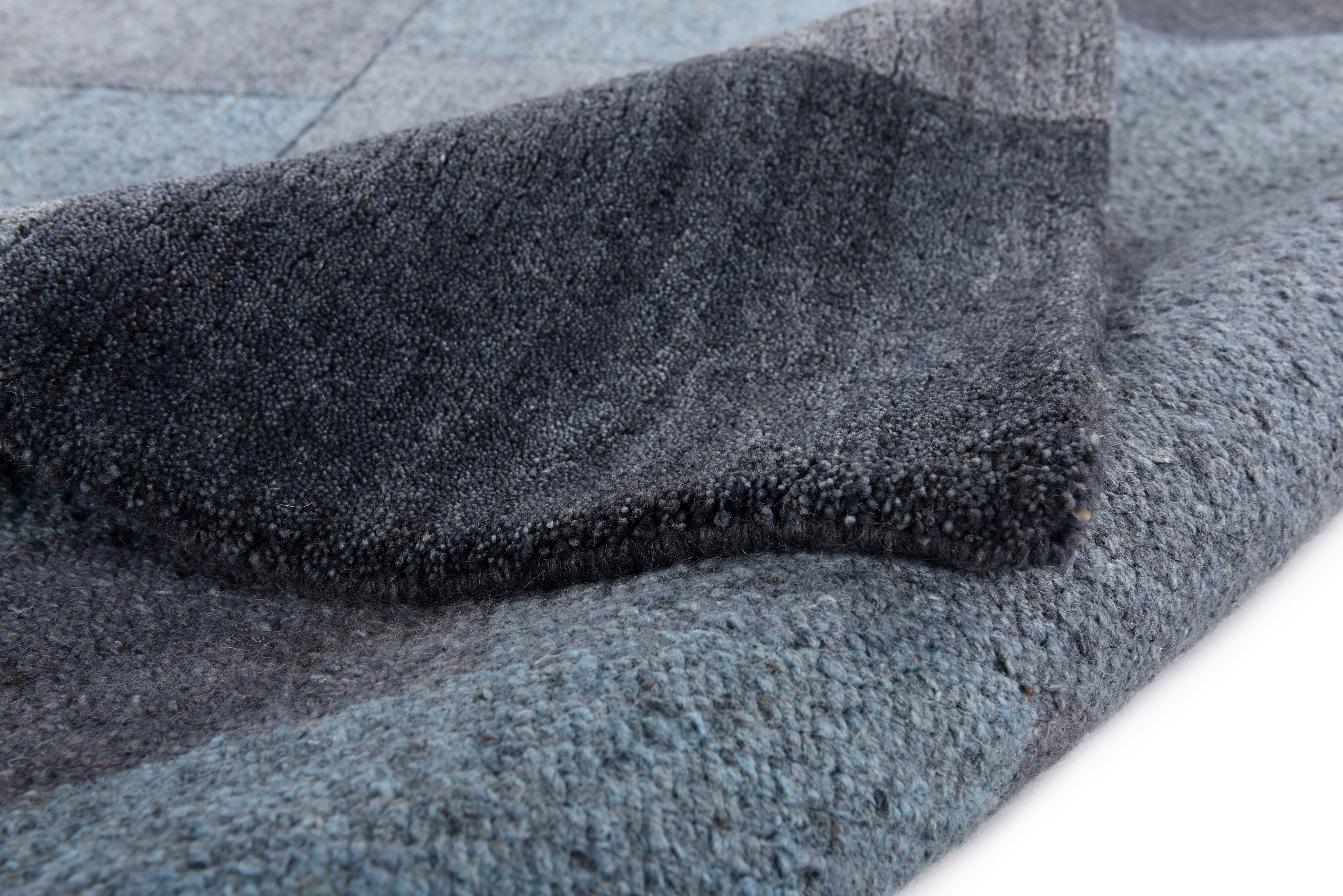 THEKO Wollen kleed Dalas - 7709 zuivere wol, met de hand geknoopt, patchworkdesign