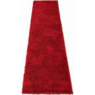 home affaire loper shaggy 30 tapijtloper, brug, unikleuren, bijzonder zacht en behaaglijk rood