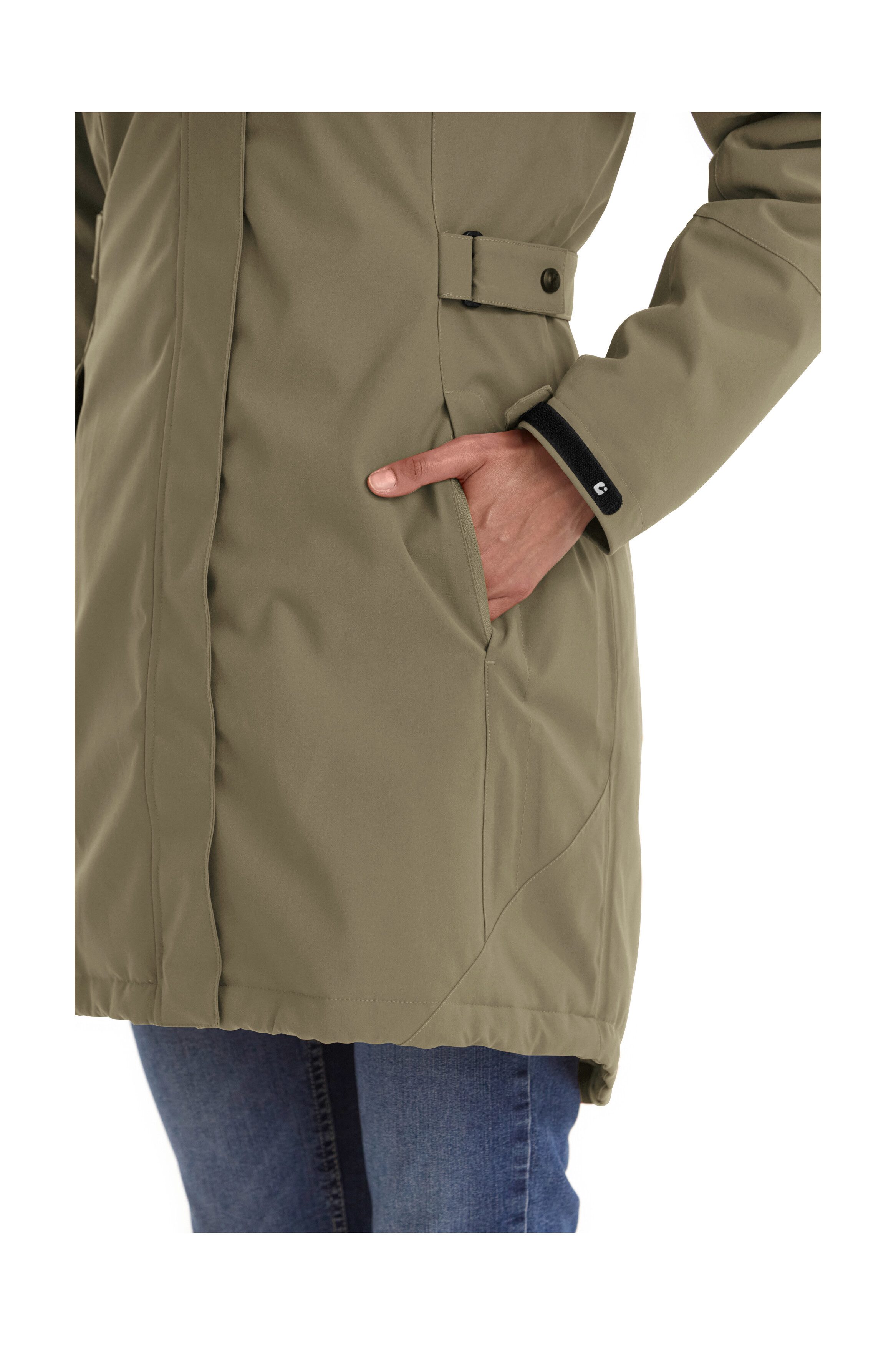 Killtec Parka KOW 165 WMN PRK Water- en winddichte parka met teddyfleece en afneembare capuchon