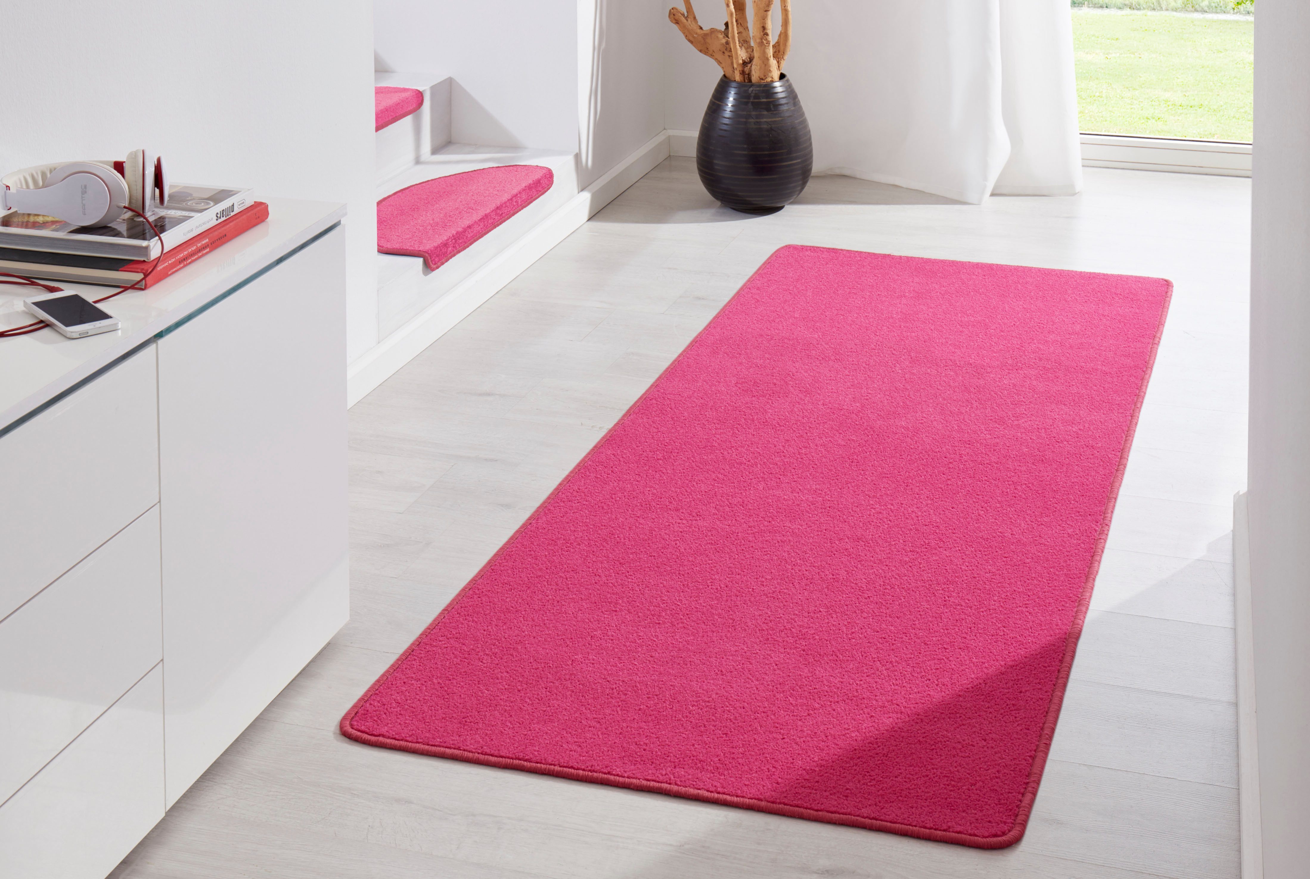 HANSE Home Vloerkleed Fancy Kortpolig, loper, effen, geketteld, woonkamer, slaapkamer, eetkamer