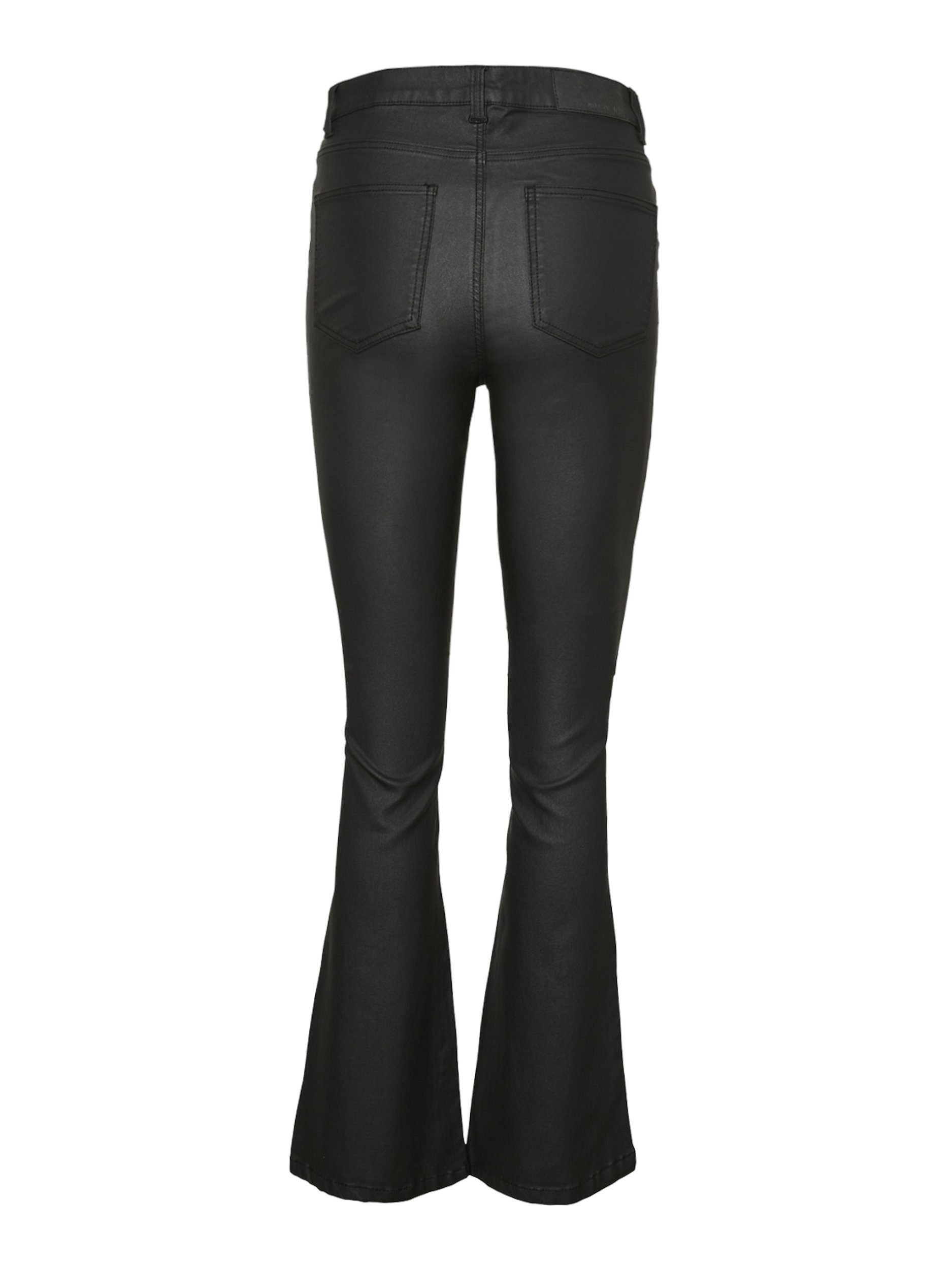 Noisy may Imitatieleren broek NMSALLIE HW FLARE COATED PANTS NOOS
