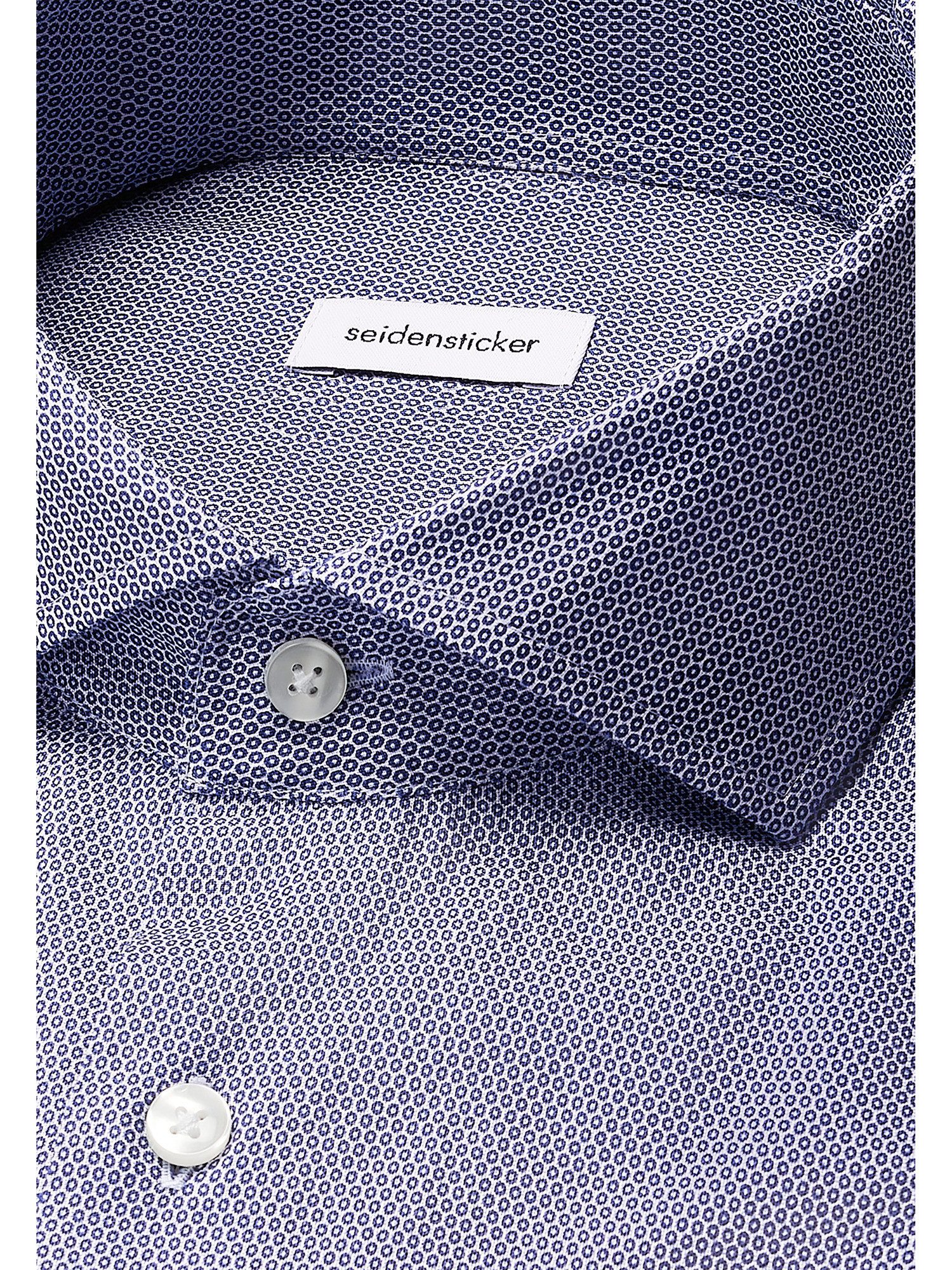 seidensticker Businessoverhemd Zwarte roos Regular 1/1 Kentkraag print