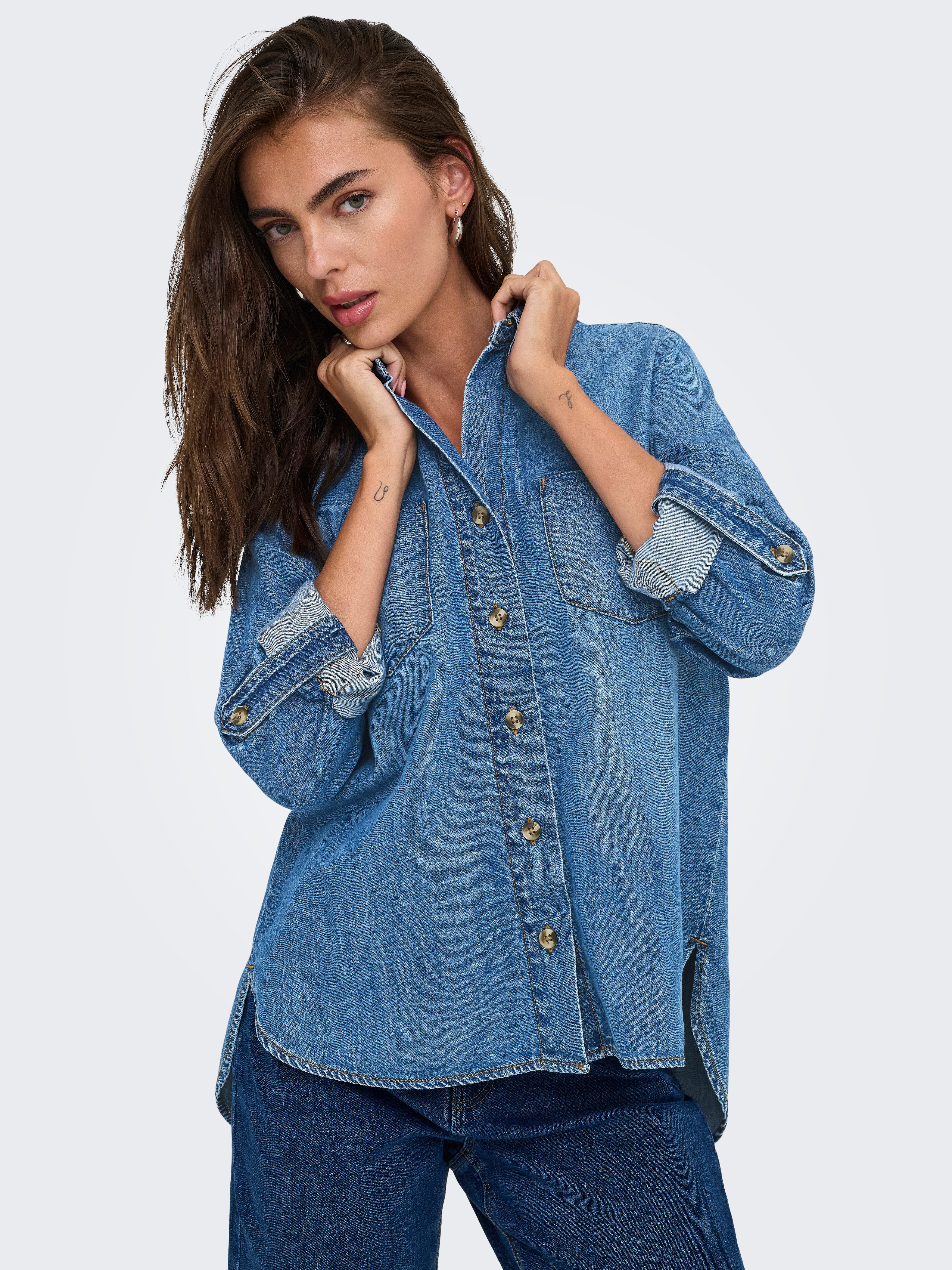 Only Jeans blouse ONLYASMIN SHIRT L/S DNM AKM NOOS