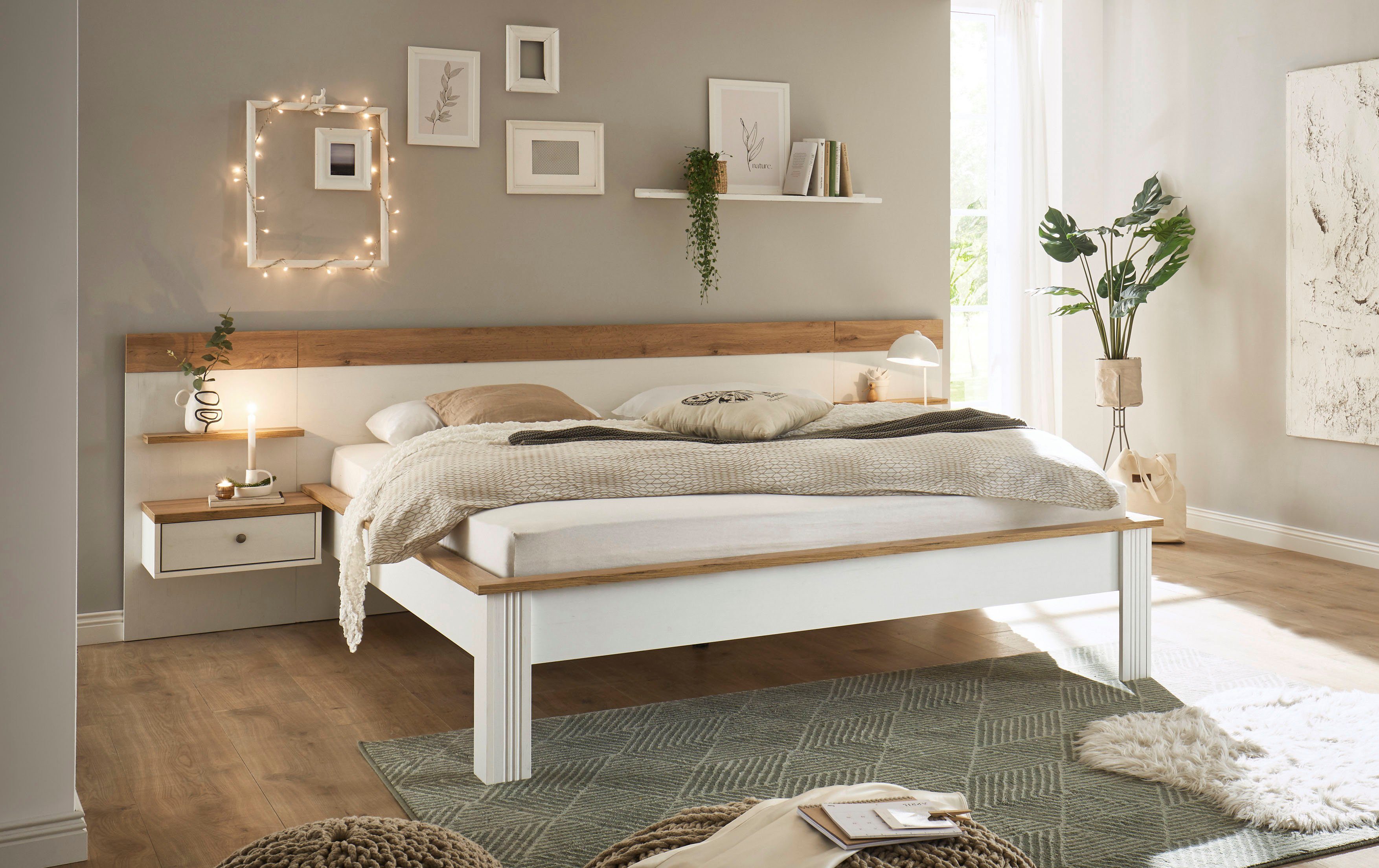 Home affaire Slaapkamerserie Westminster Bed ligoppervlak 180x200 cm en 2 wandpanelen