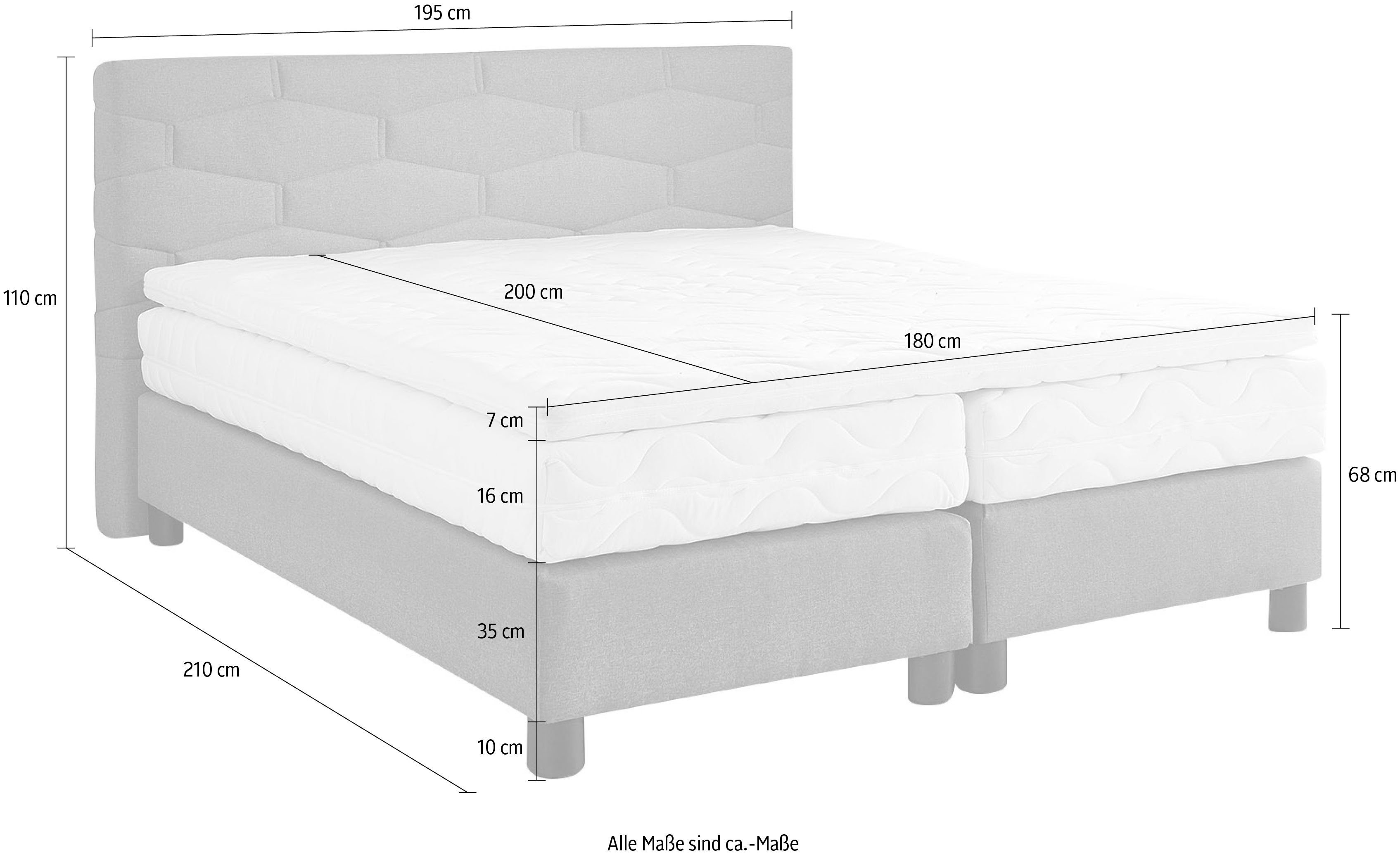 Westfalia Polsterbetten Boxspring naar keuze met topmatras