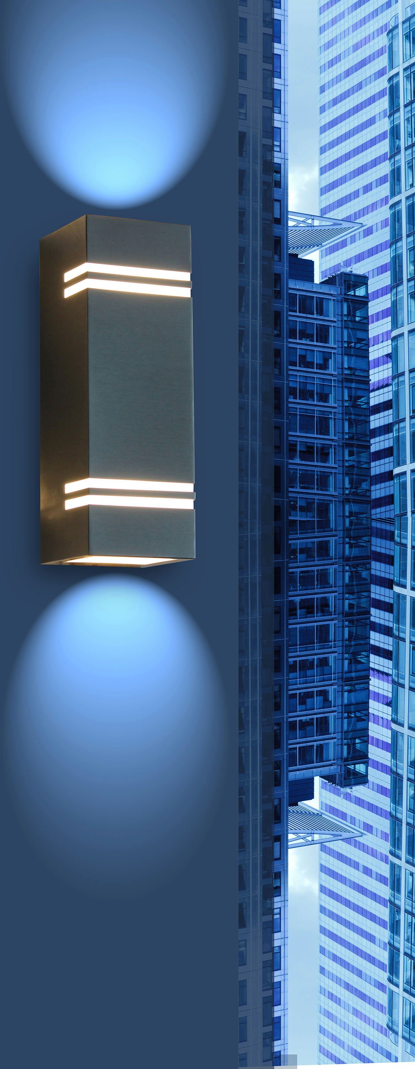 LUTEC Ledwandlamp voor buiten Strepen (1 stuk)