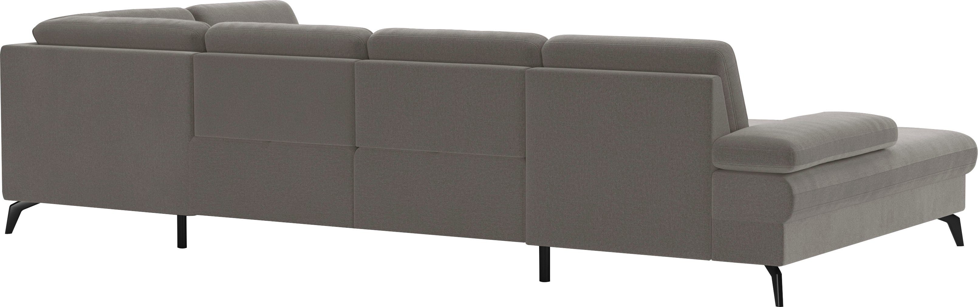 sit&more Zithoek Morris U-vorm, incl. zitdiepteverstelling keuze uit armleuningverstelling, bedfunctie & bedlade