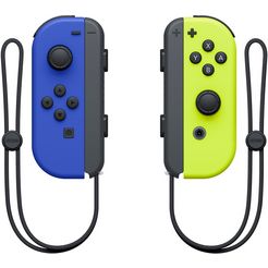 nintendo switch joy-con controller pair - blue-neon yellow