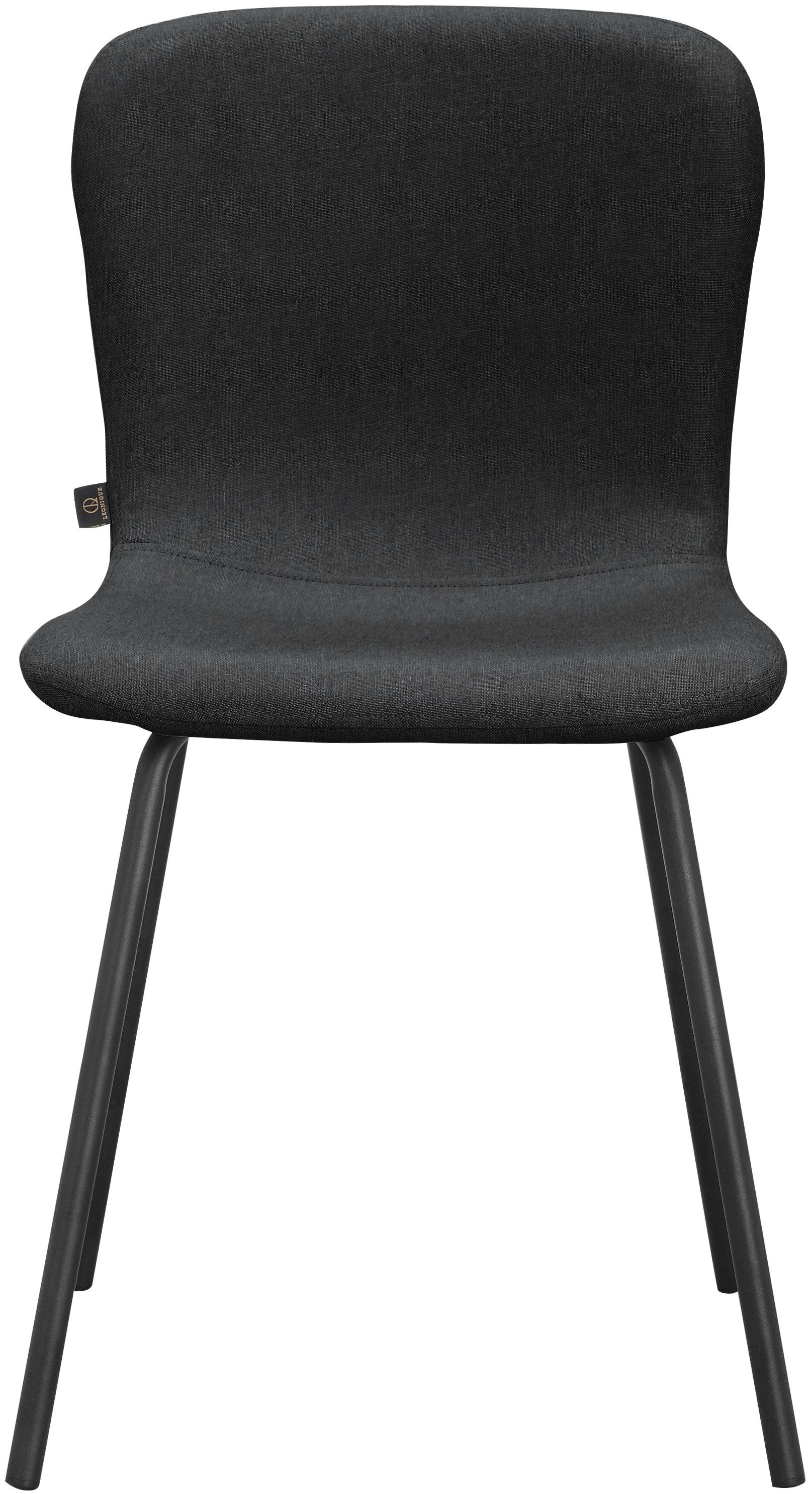 Leonique Eetkamerstoel Ulmar Met elegante poedercoating zwarte benen (2 stuks)