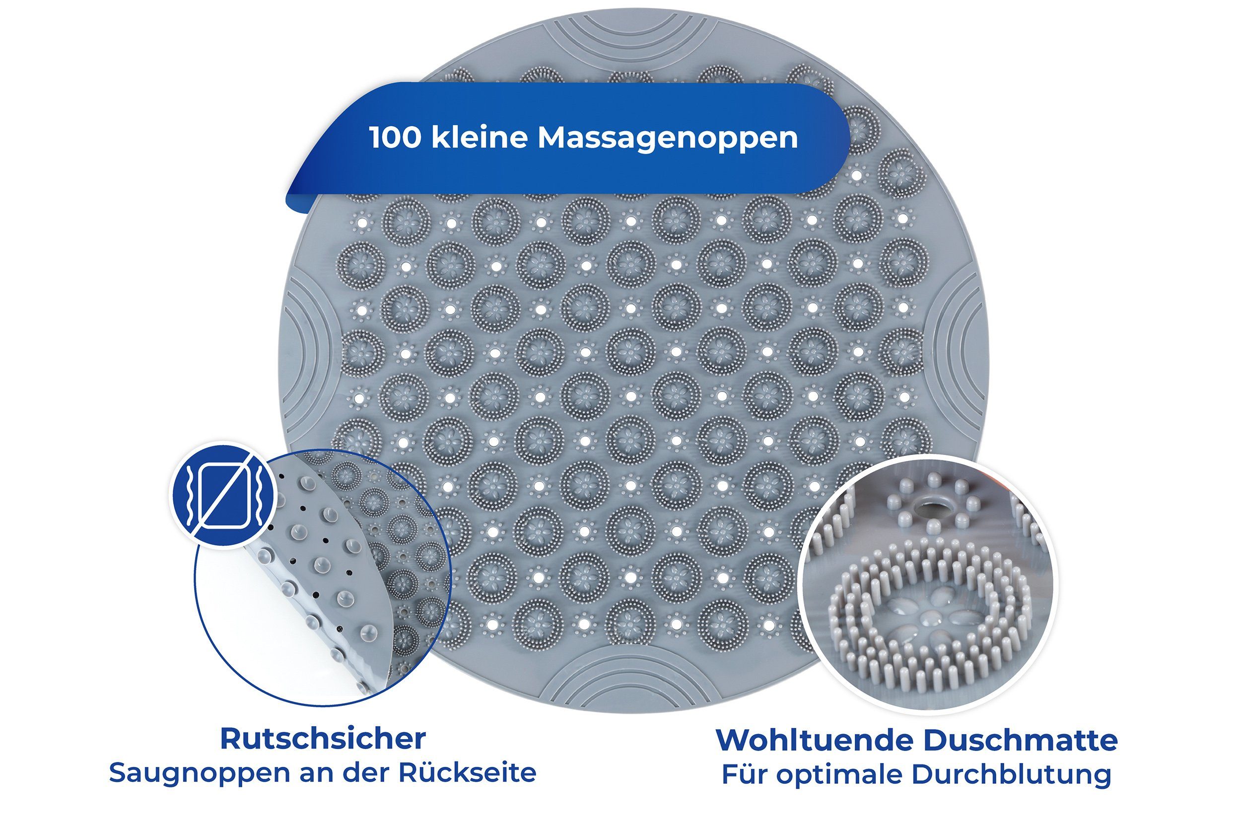 Maximex Douchemat Massage BxL: 55 x 55 cm (1 stuk)