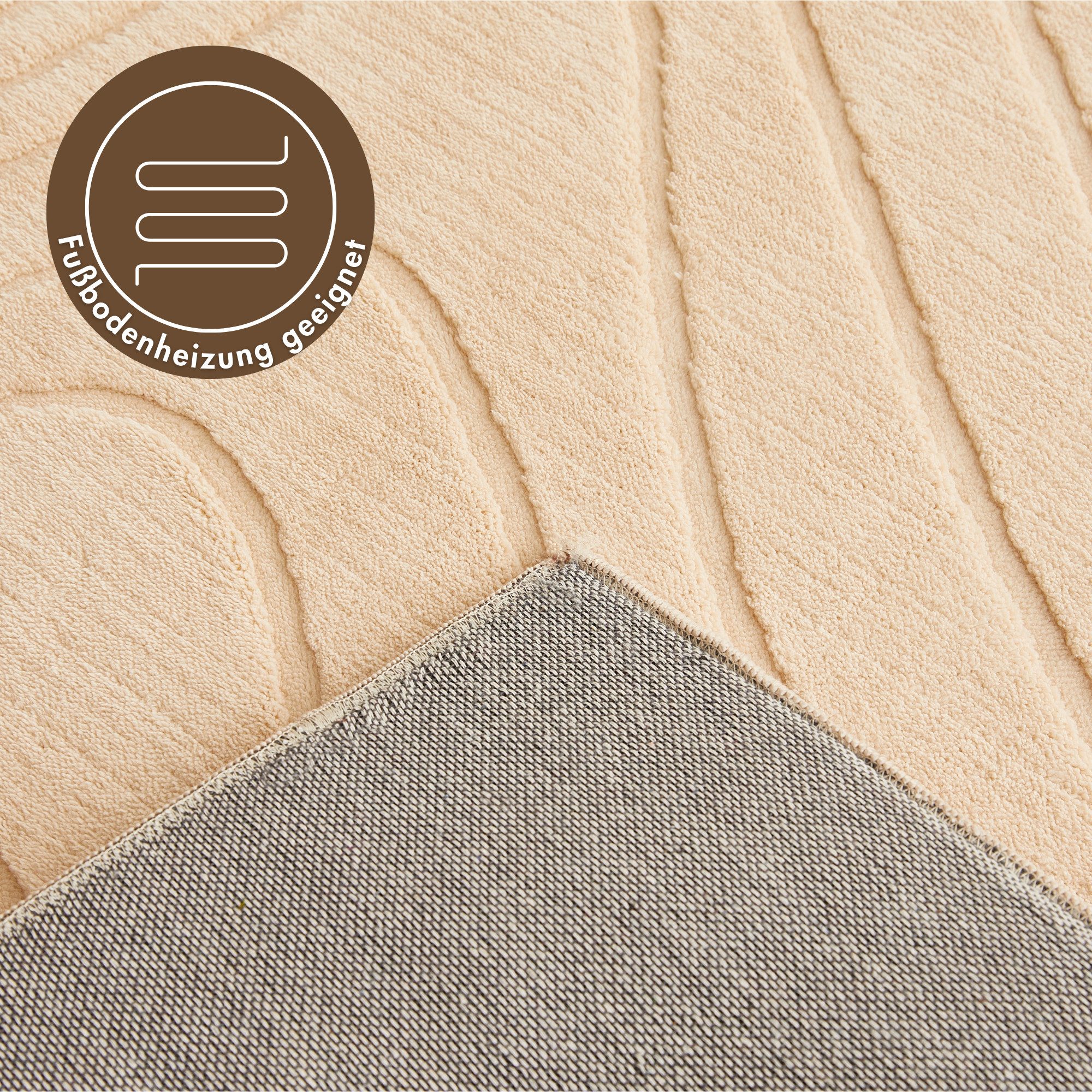 Andiamo Vloerkleed DALE Uni kleuren, hoog-laag structuur, carving-effect, woonkamer