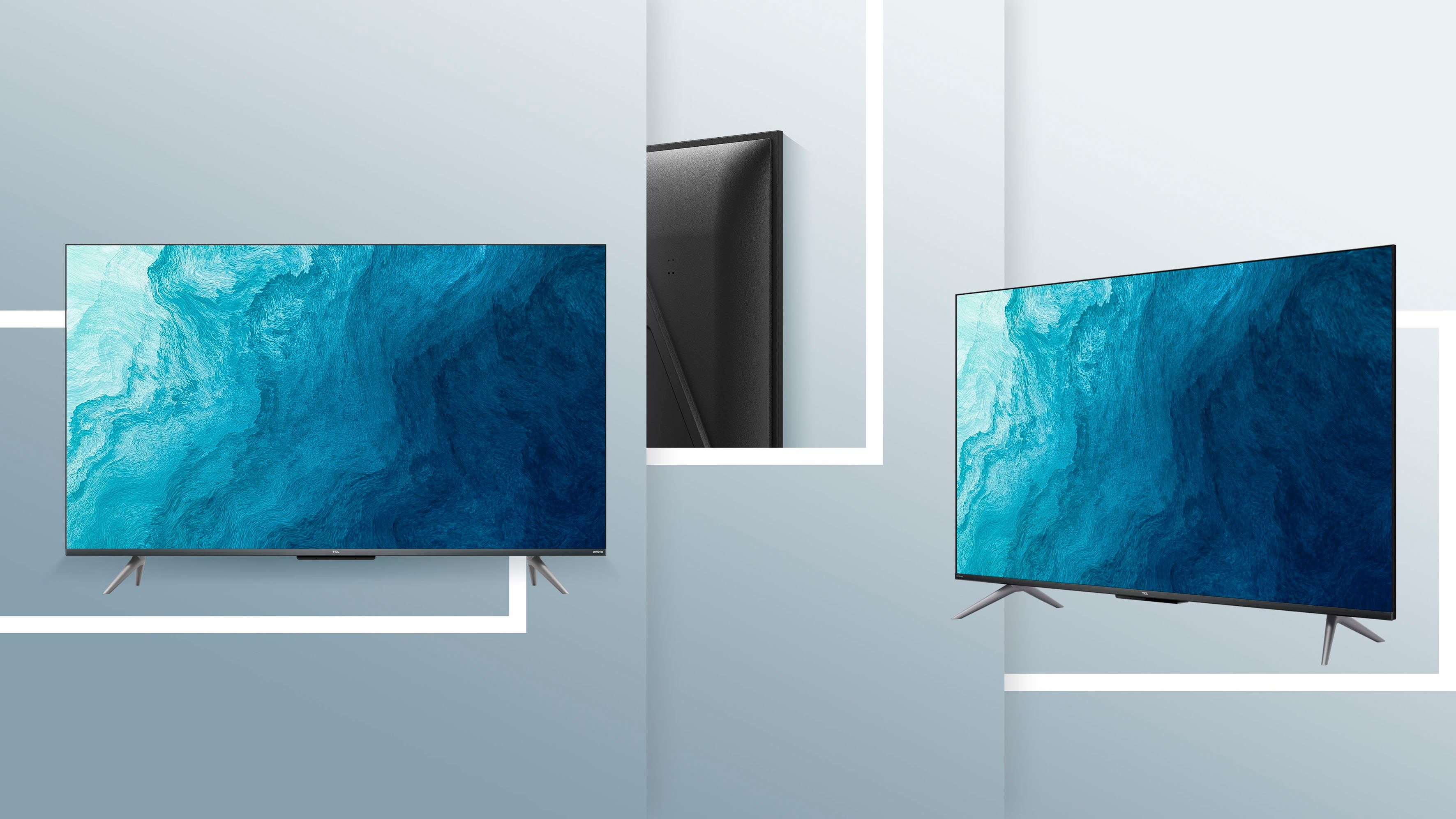 TCL QLED-TV 43C735X2, 108 cm / 43", 4K Ultra HD, Smart TV - Google TV, HDR premium, Dolby Atmos, HDMI 2.1, metalen kast, ONKYO-geluid