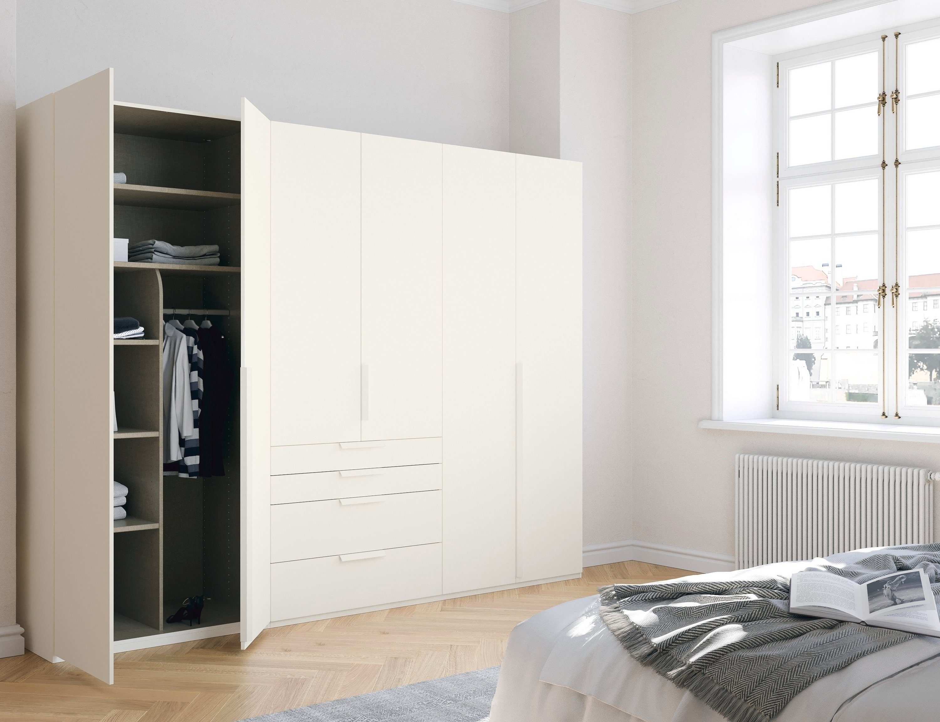 rauch Draaideurkast Purisma met laden en vele accessoires, met soft-closefunctie