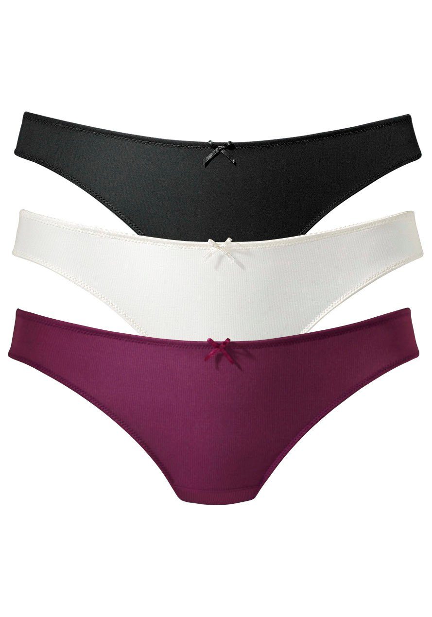 Petite fleur String achter geheel van fijne jacquard-kant (3 stuks)