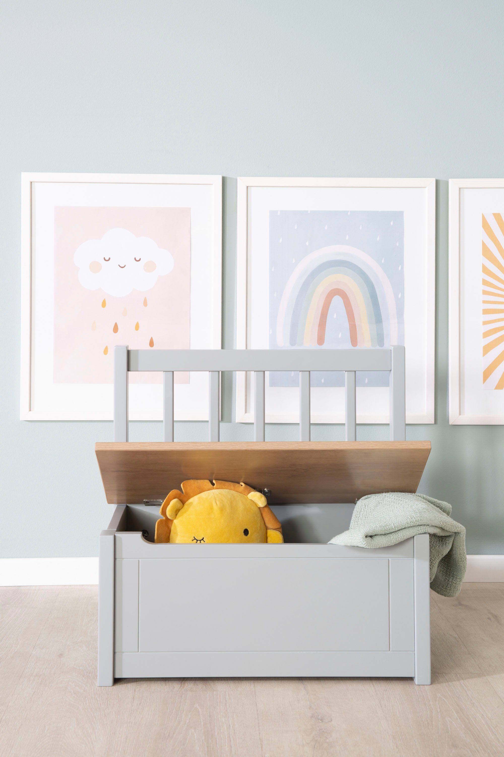 Roba® Kistbank Woody, ecru & taupe