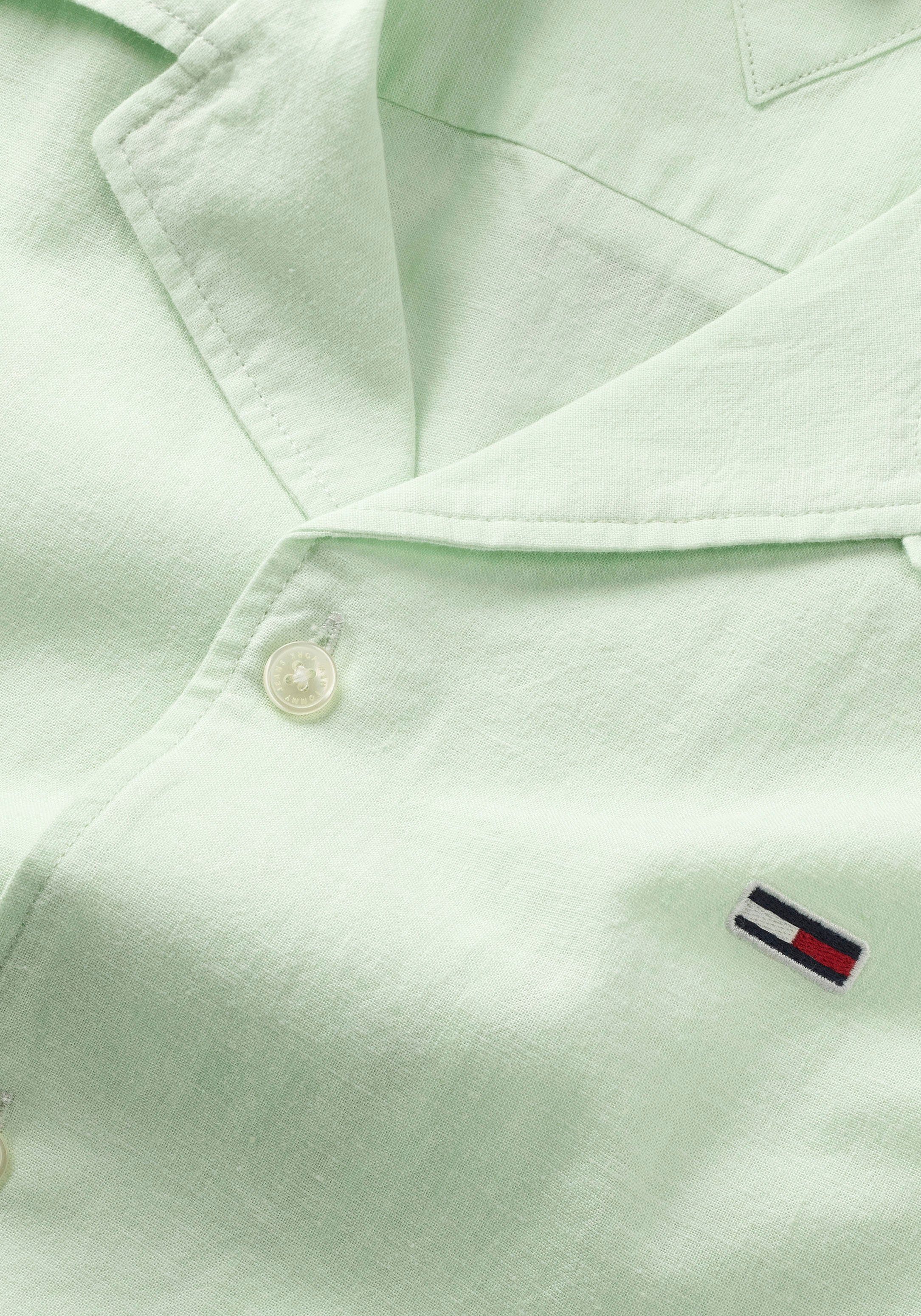 TOMMY JEANS Overhemd met korte mouwen TJM LINEN BLEND CAMP SHIRT EXT