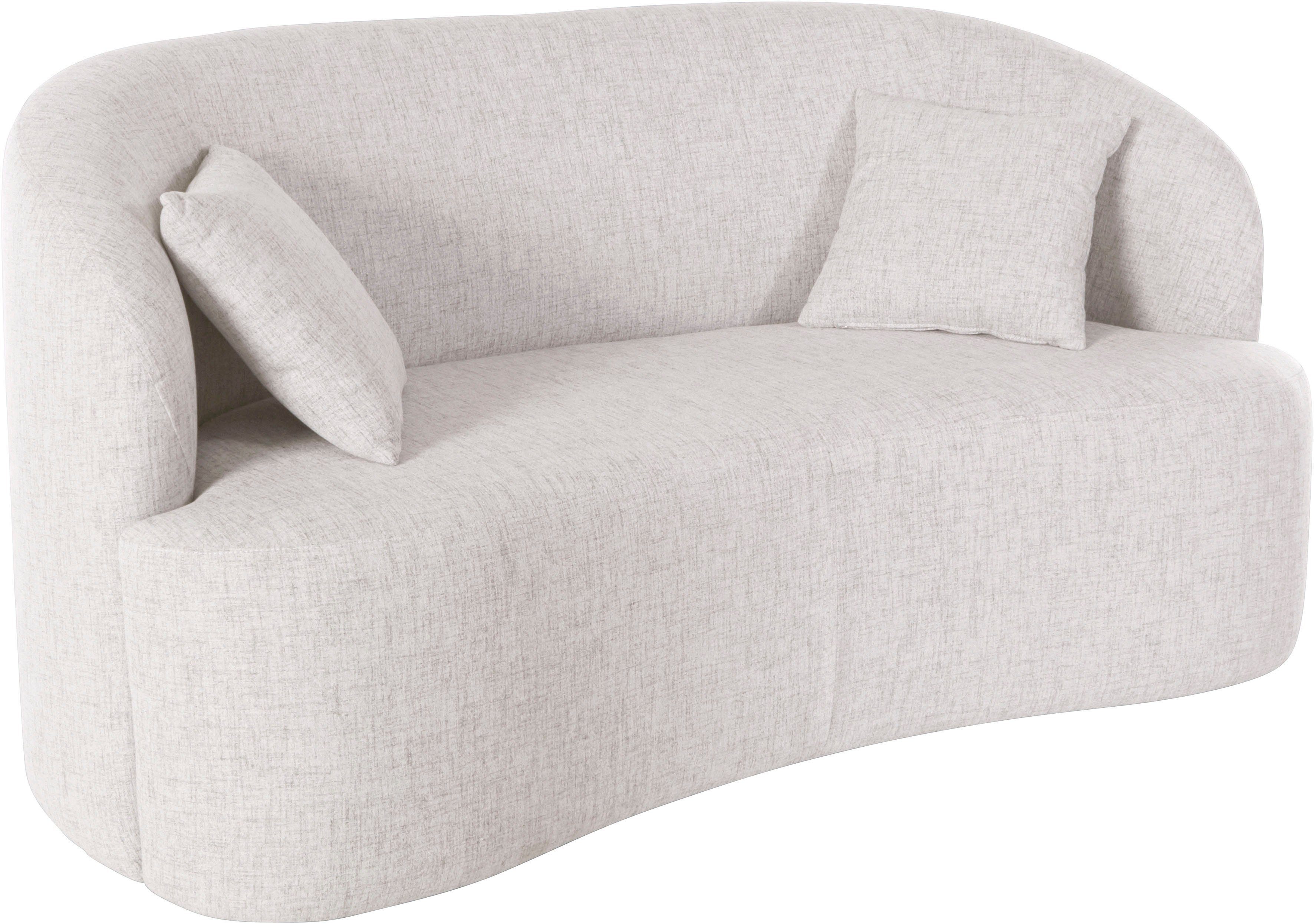 LeGer Home by Lena Gercke 2-zitsbank Dilara afgeronde rugleuning en front, in 3 stofkwaliteiten