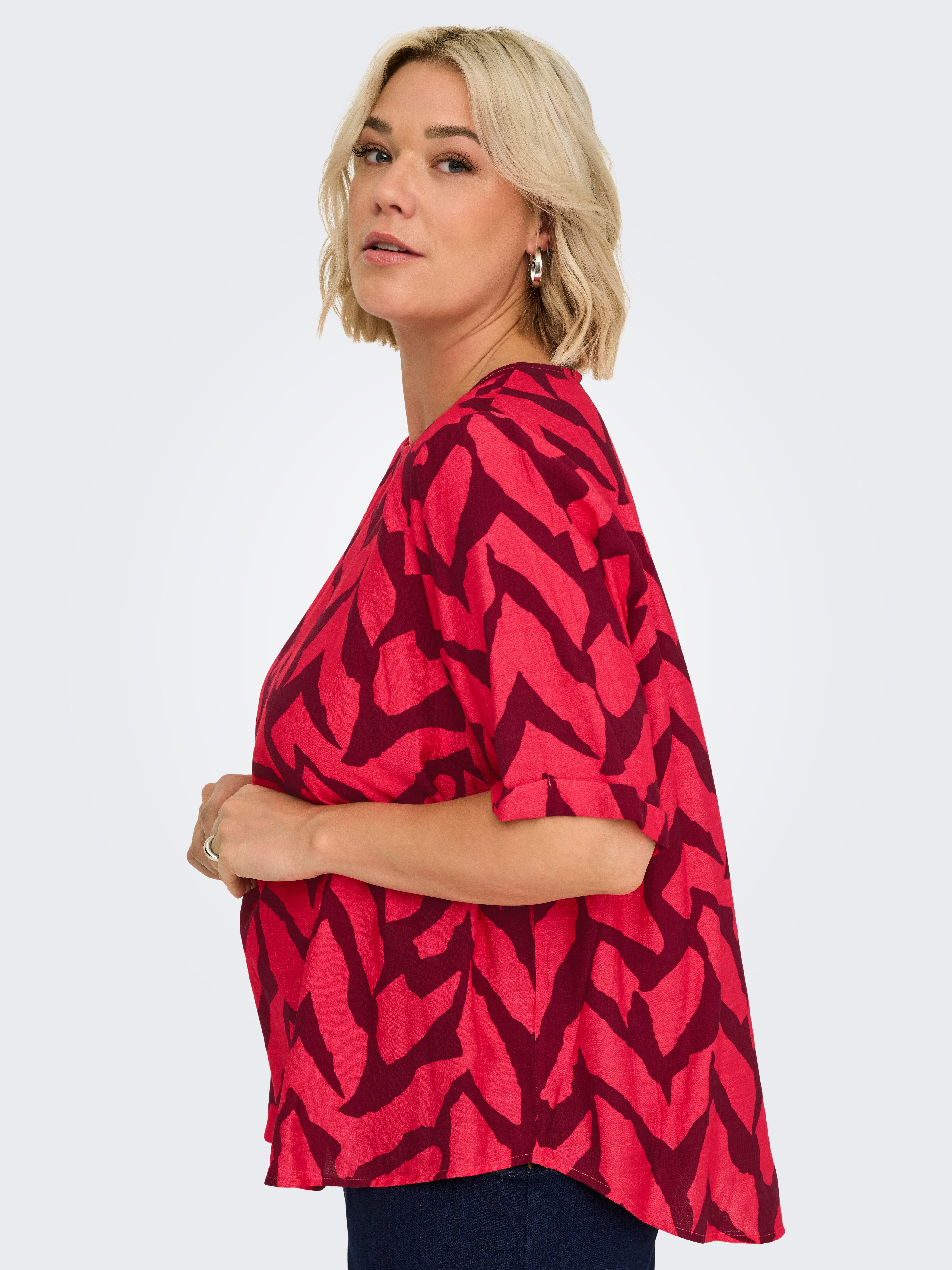 ONLY CARMAKOMA Shirtblouse CARBERIET SS TOP AOP