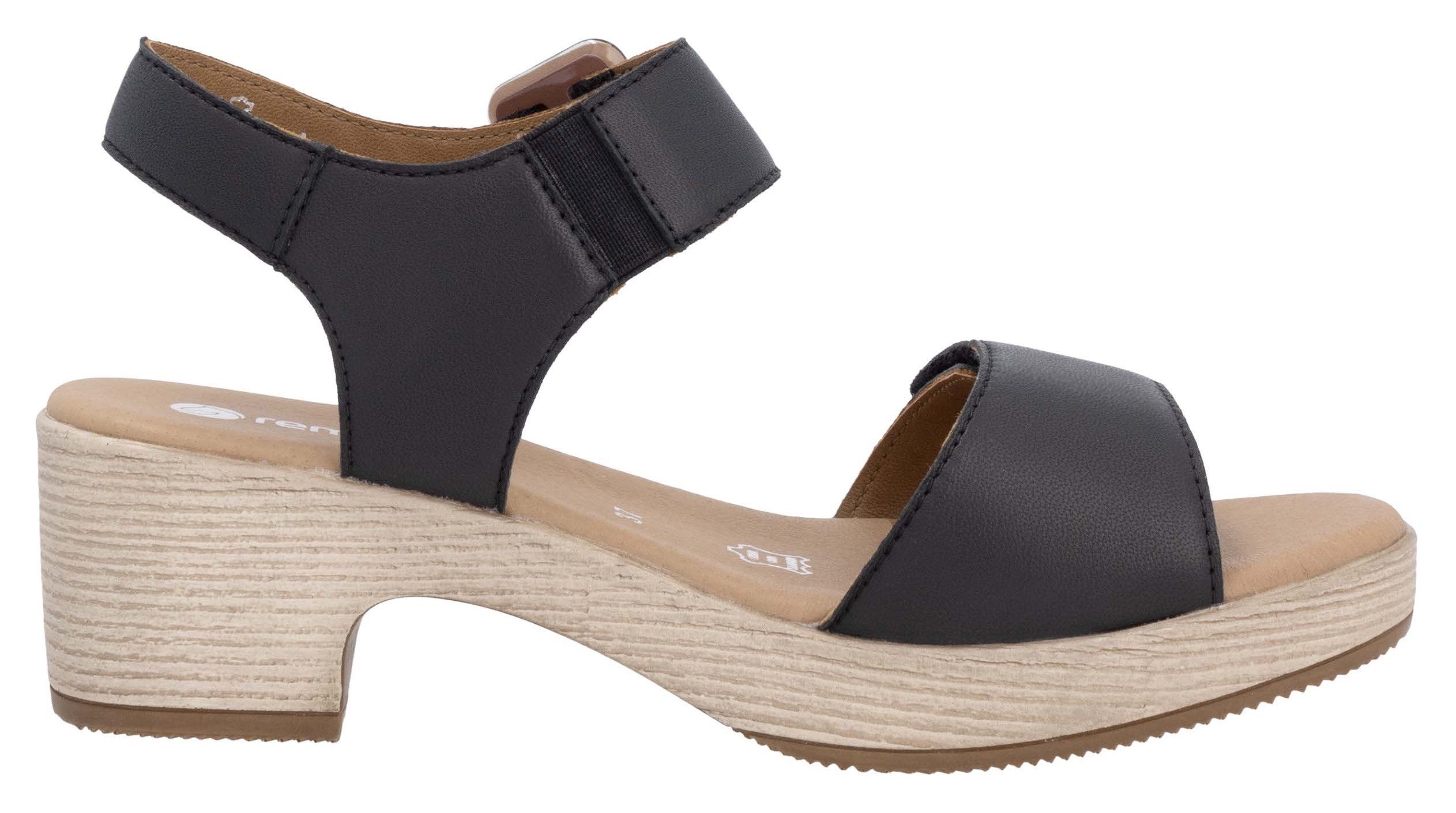 Remonte Sandaaltjes ELLE-Collection , blokhak, zomerschoen, sandaal met klittenbandsluitingen
