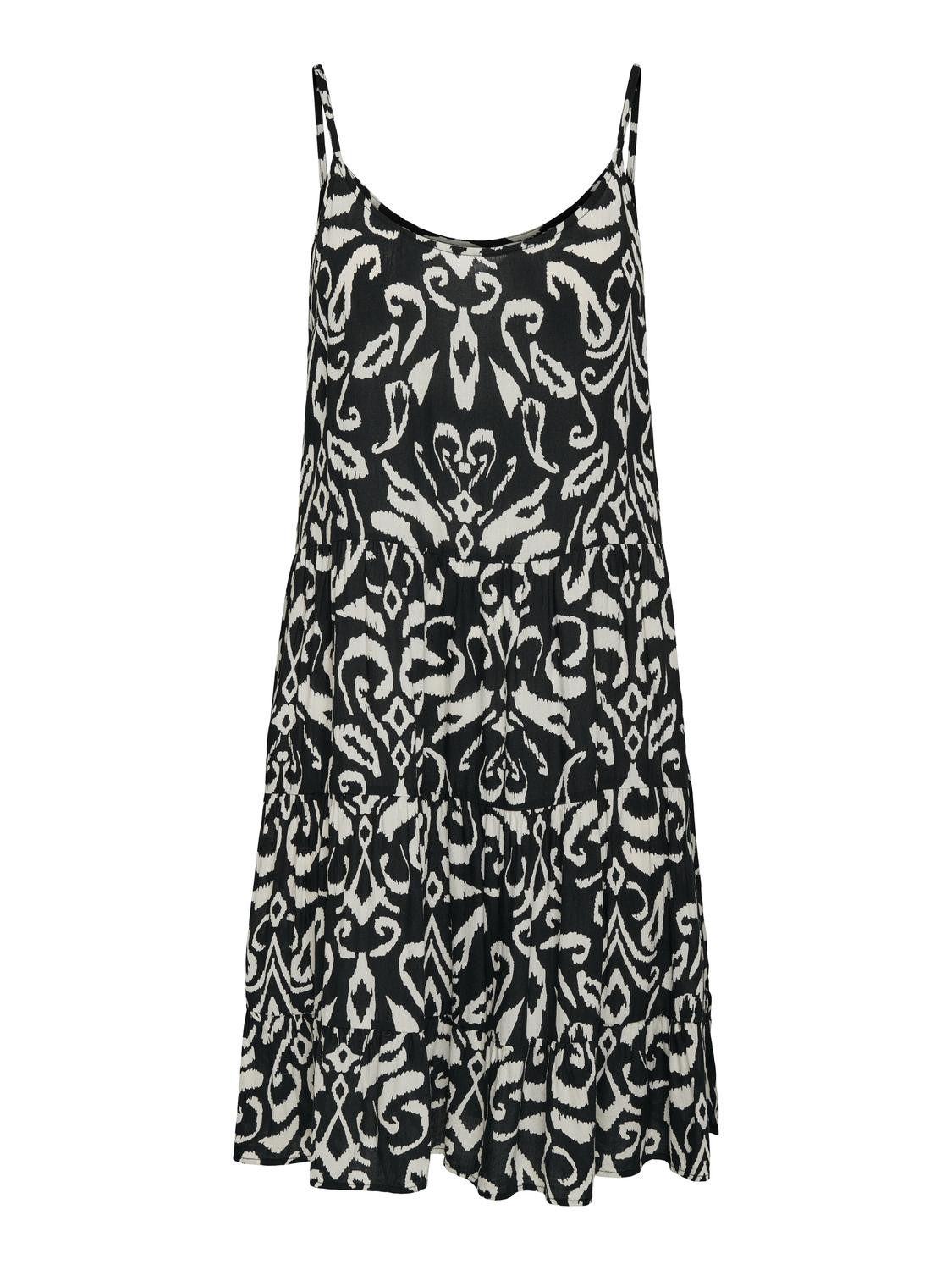 Only Jurk met spaghettibandjes ONLMAJ LIFE S/L AOP SHORT DRESS WVN NOOS