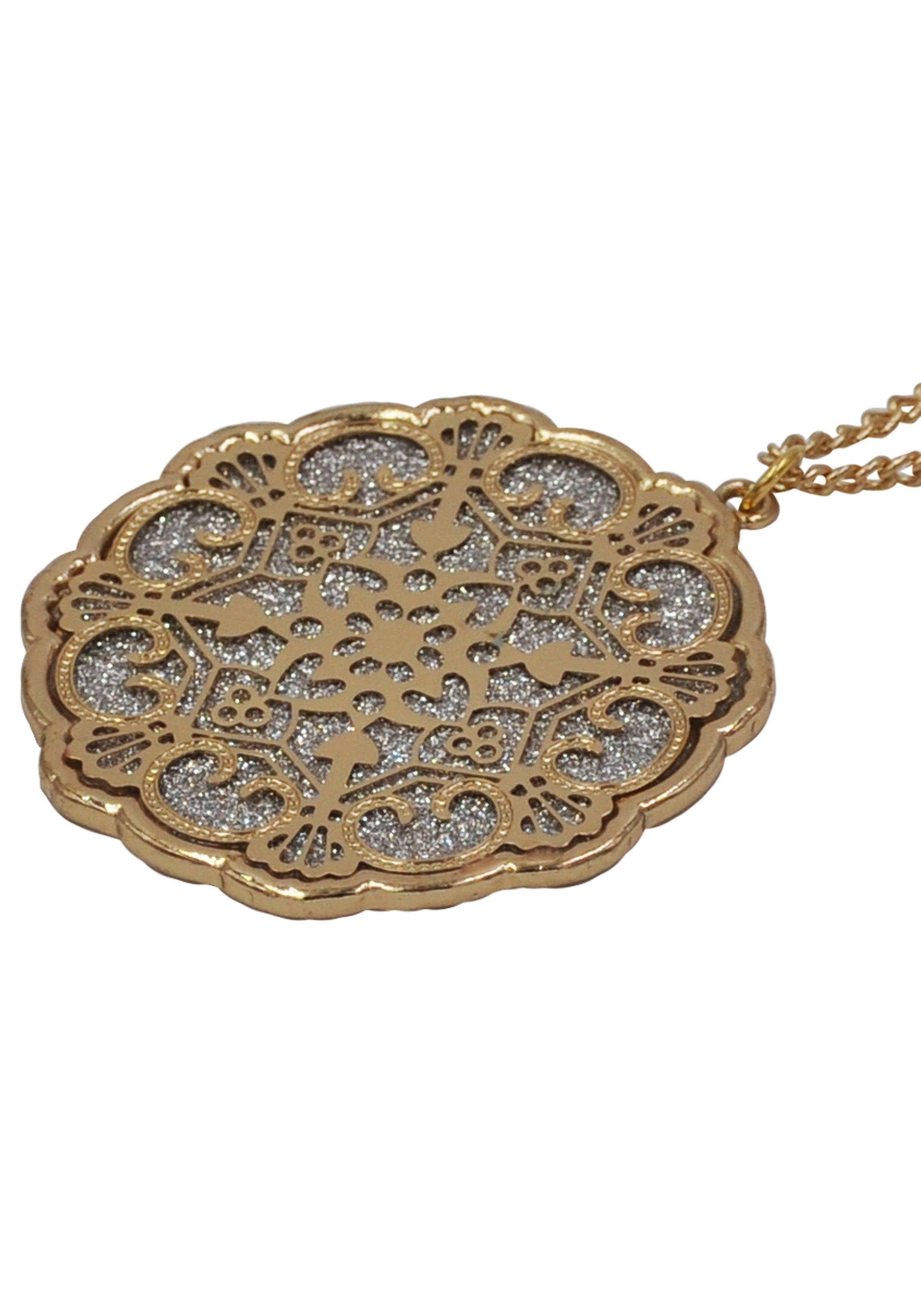 Firetti Ketting met hanger Flower met glassteen dames kettingen goud(kleur)