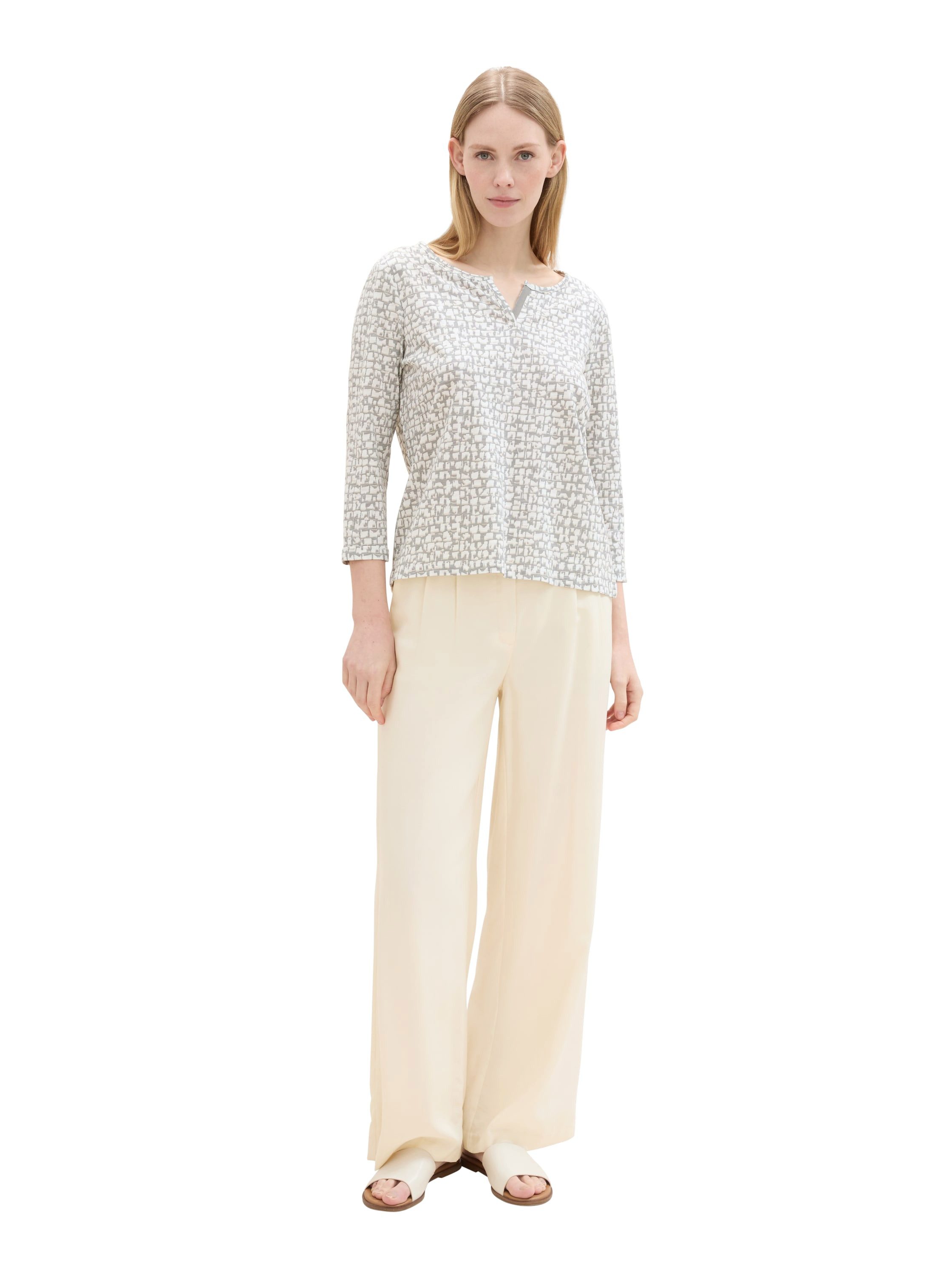 Tom Tailor Henleyshirt met print all-over