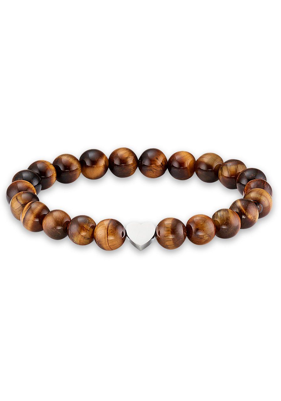 Firetti Armband Sieraad cadeau hart element, steenarmband, partnerarmband unisex armbanden bruin
