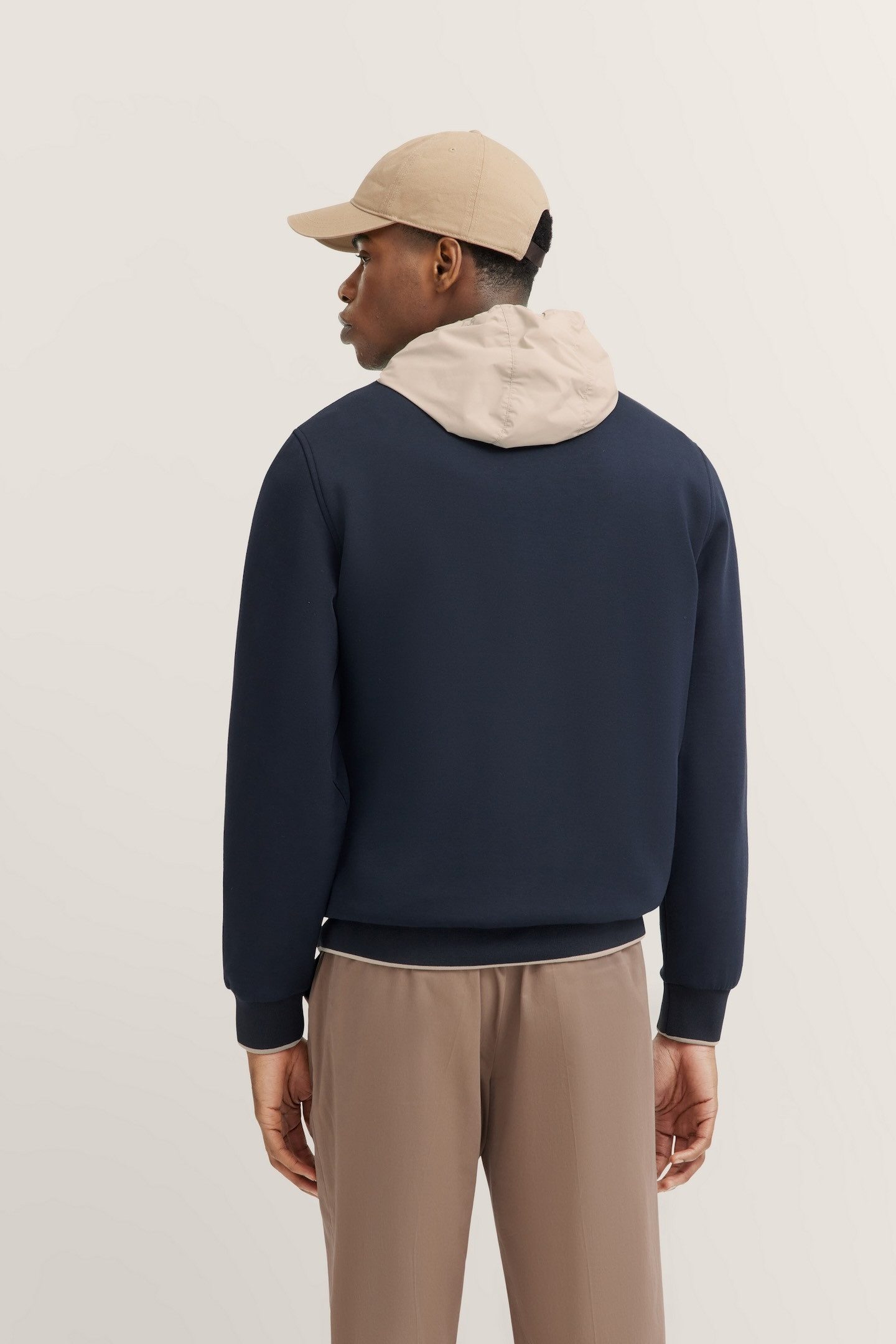 Bugatti Sweatvest met sportieve collegekraag