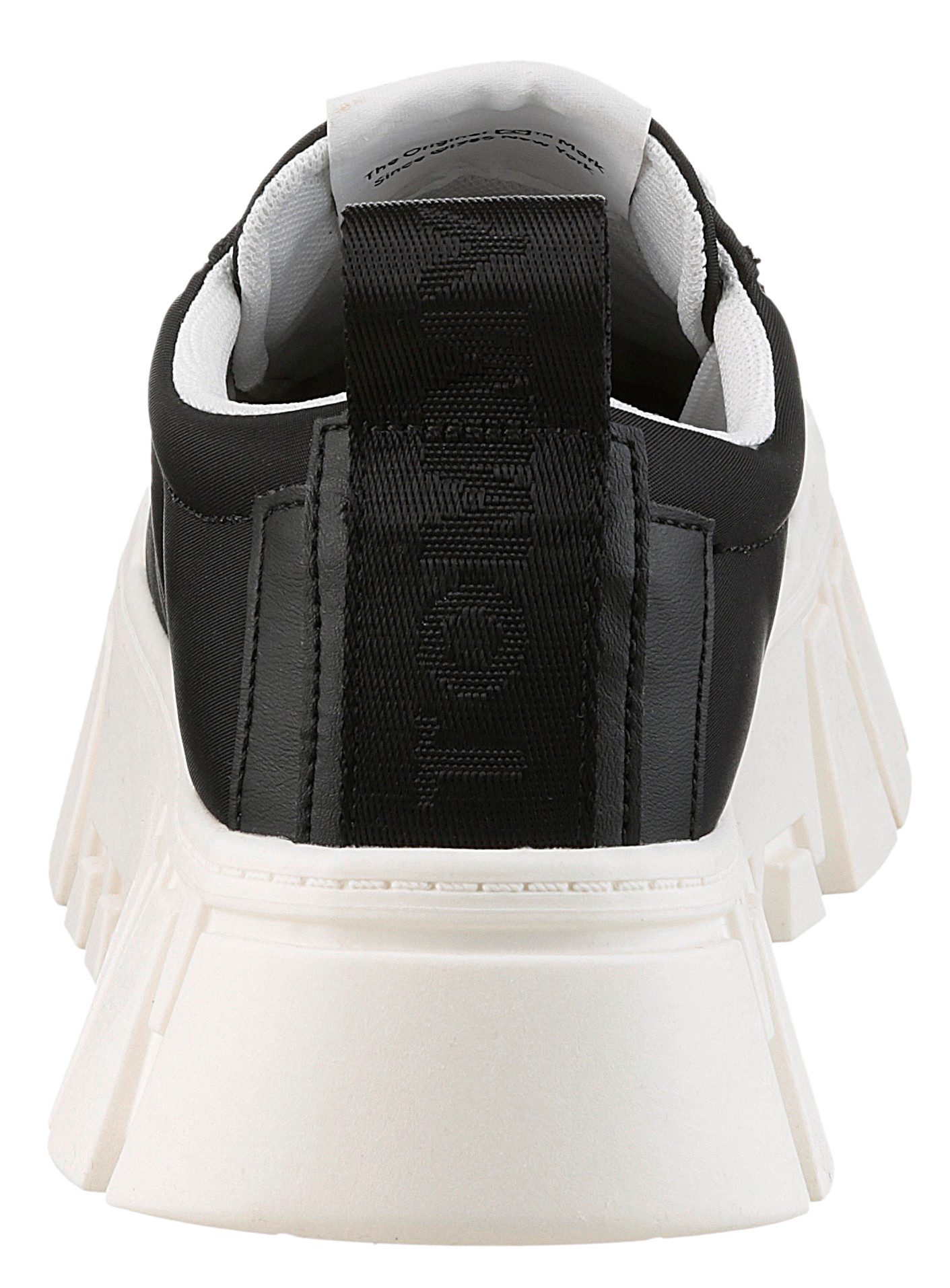 TOMMY JEANS Plateausneakers TJW FLATFORM SNEAKER NYLON , vrijetijdsschoen, lage schoen, veterschoen met opvallende plateauzool