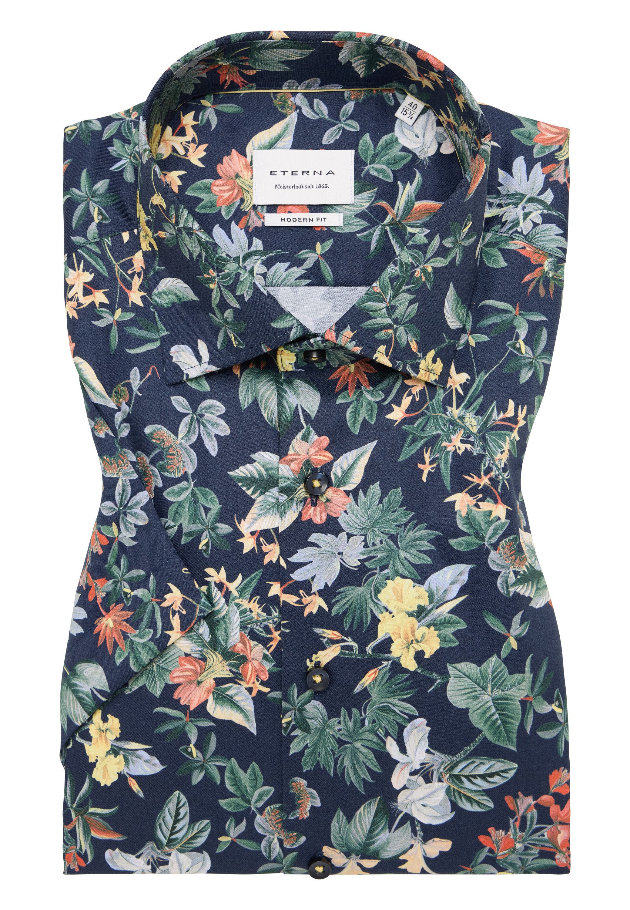 Eterna Overhemd met korte mouwen MODERN FIT NON IRON (strijkvrij)