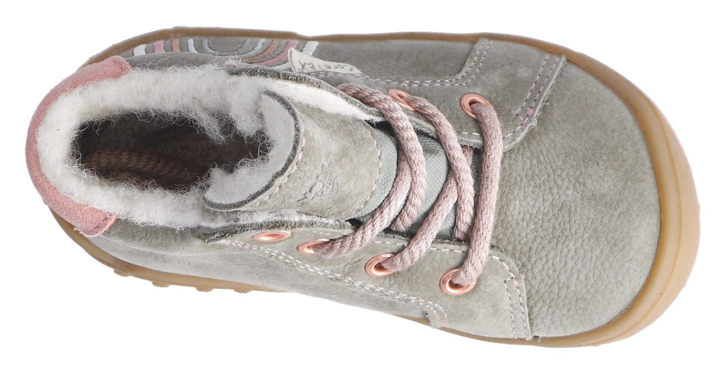 PEPINO by RICOSTA Babyschoentjes Dusty WMS: wijd Babystiefel, winterlaars, veterschoen met verwarmende schapenwol