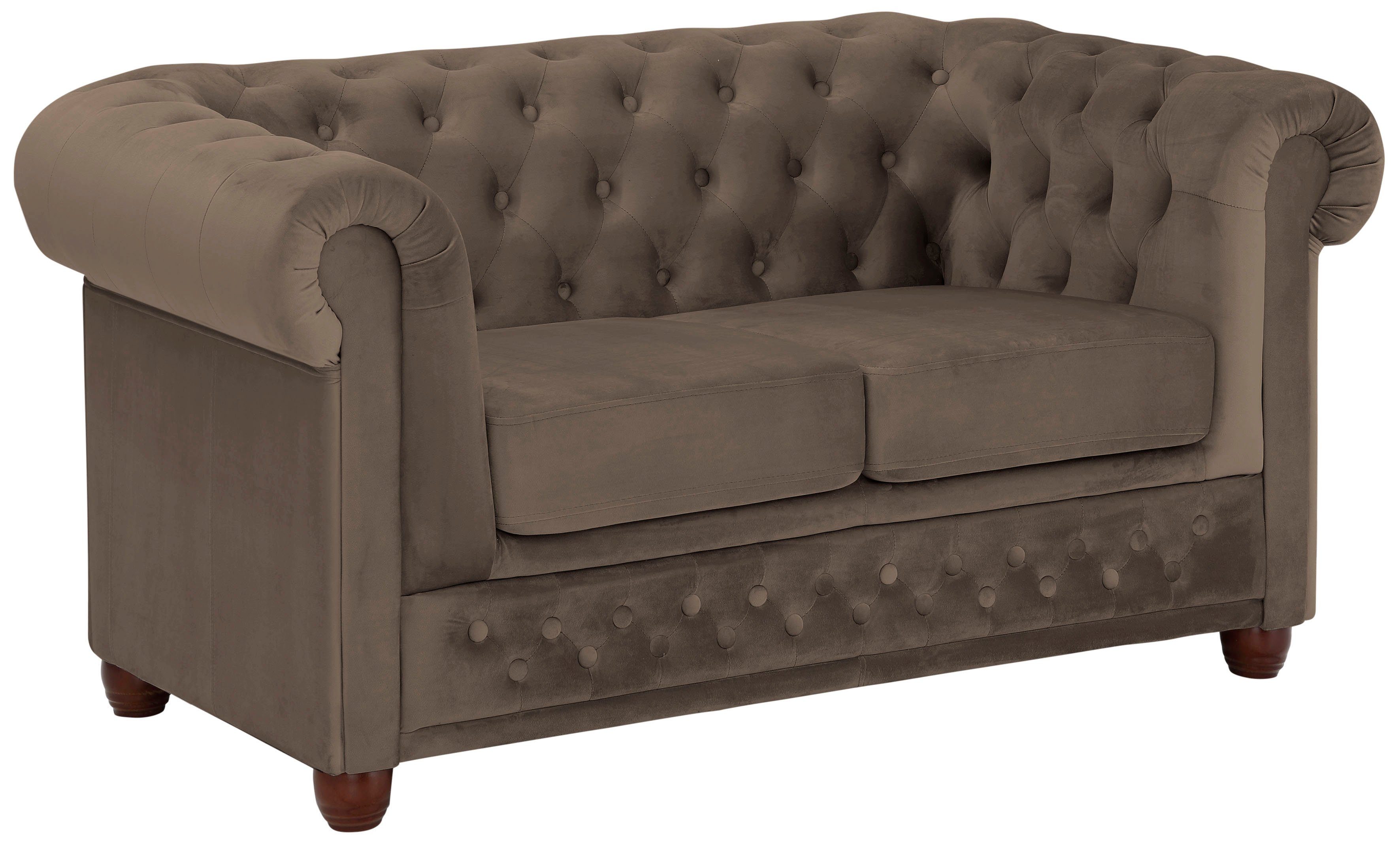 Home affaire Chesterfield-bank New Castle met hoogwaardige capitonnage in chesterfield-design, bxdxh: 148x86x72