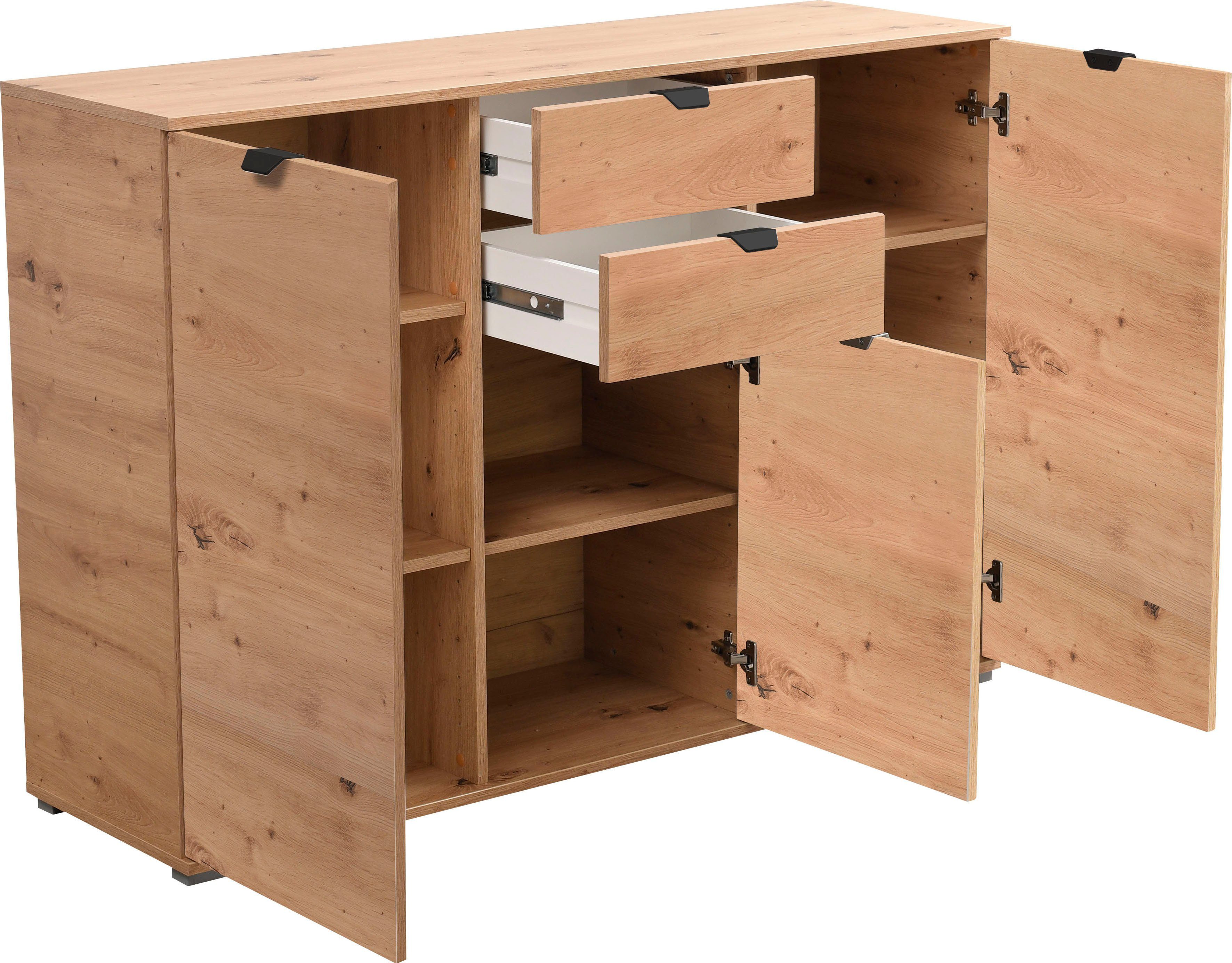 INOSIGN Dressoir Duero Commode met 2 lades, Breedte 135 cm