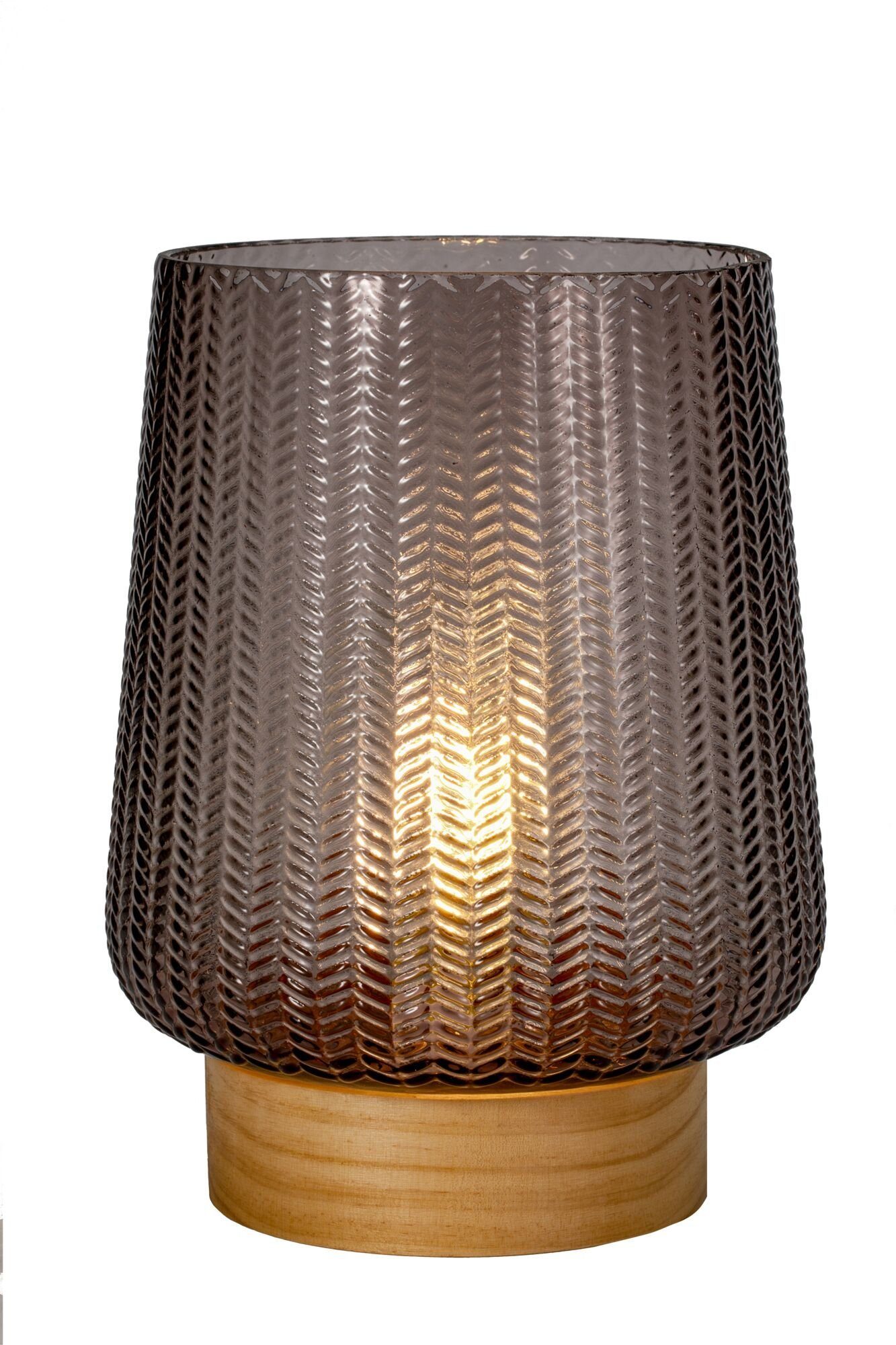 Pauleen Led-tafellamp Fancy Glamour mobile taupe glas/hout