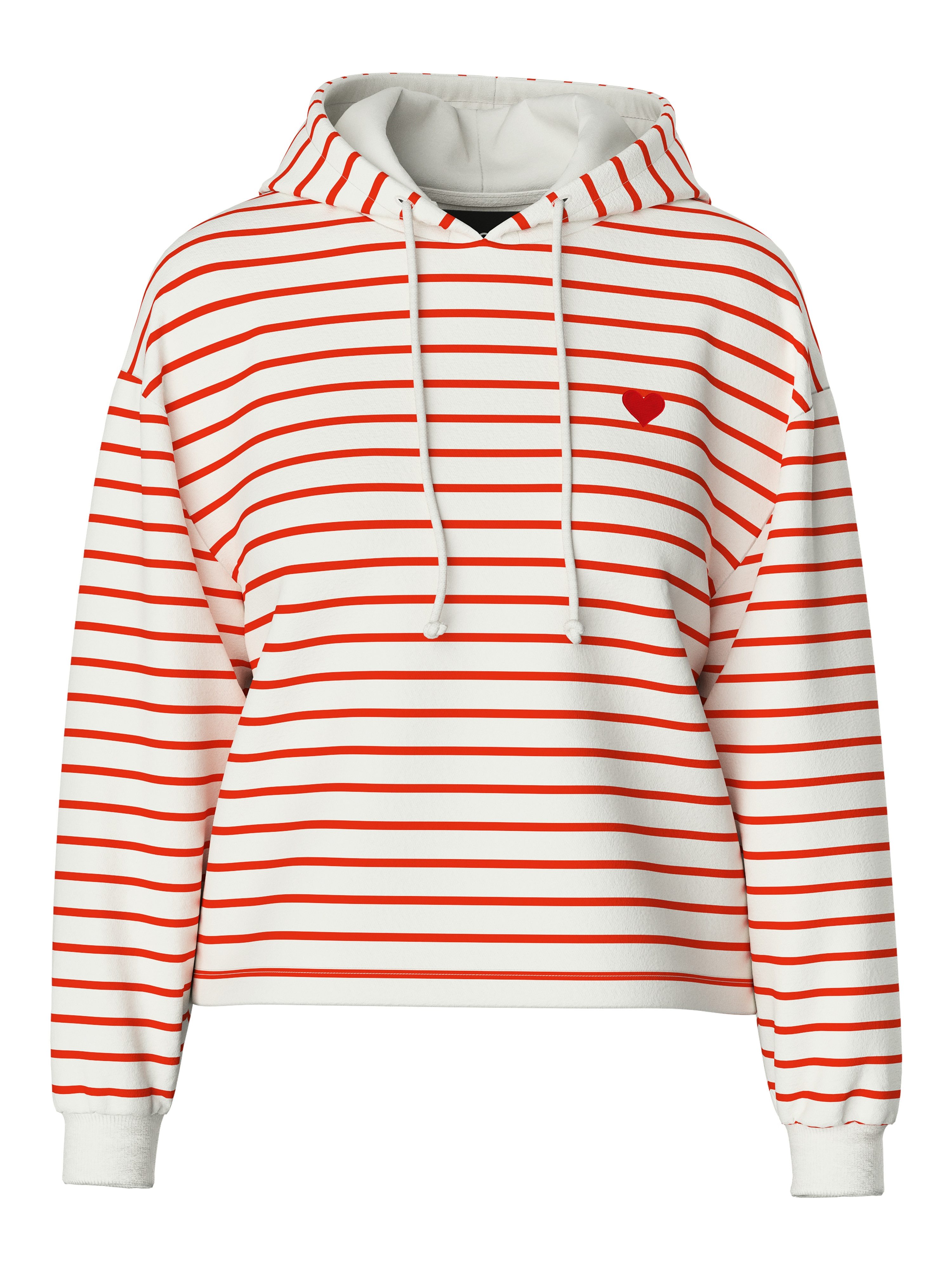 pieces Hoodie PCCHILLI LS HOODIE STRIPES EMB NOOS BC dames truien met capuchon maat M (38) wit