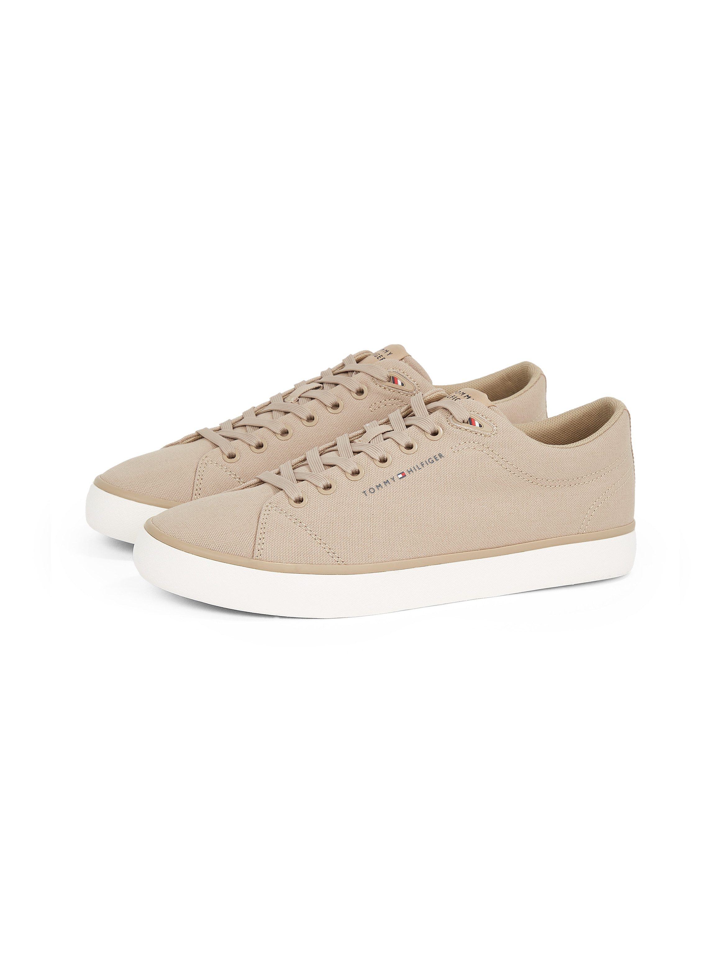 Tommy Hilfiger Sneakers TH HI VULC LOW CORE CANVAS , vrijetijdsschoen, lage schoen, veterschoenen met zacht gepolsterde schacht