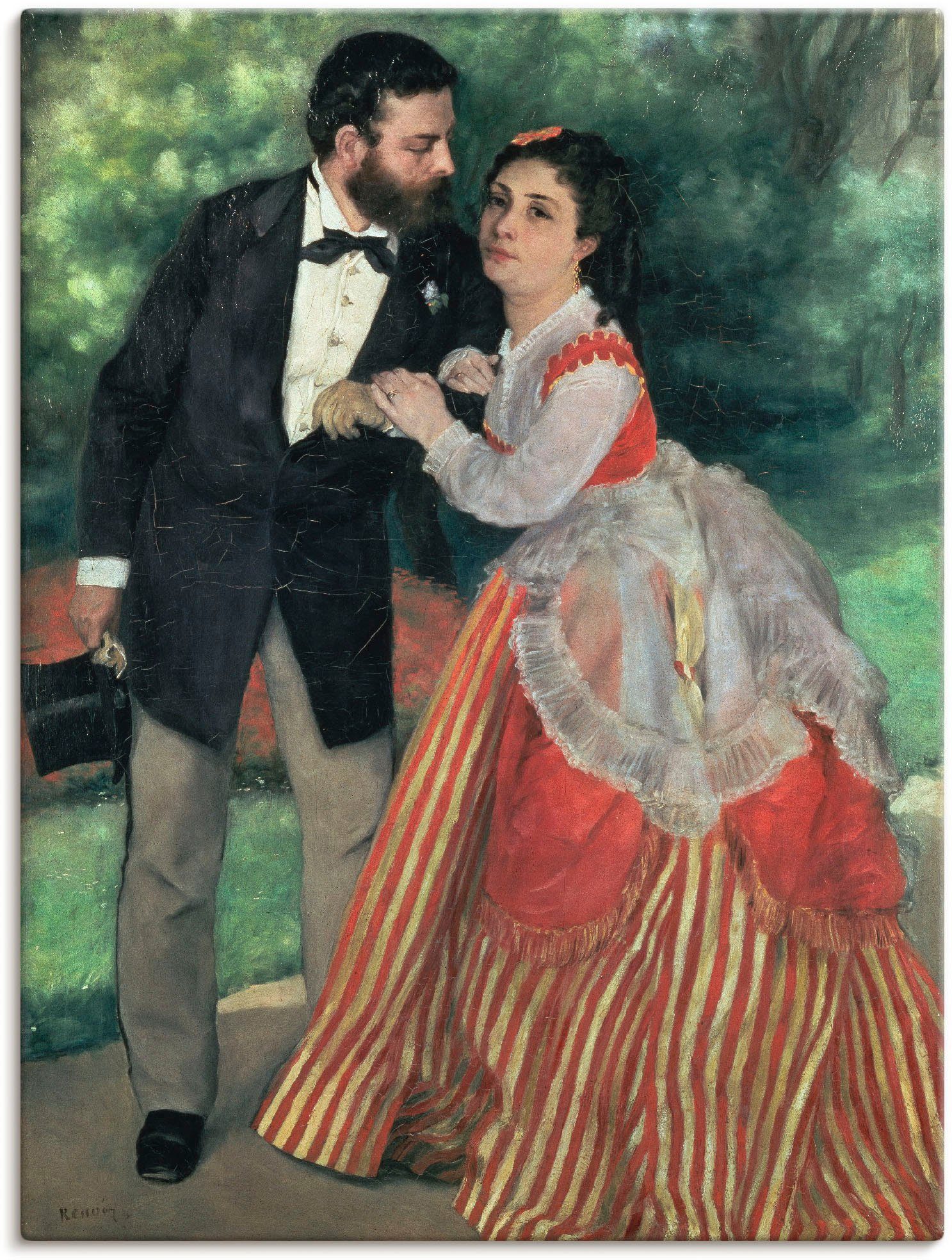 Artland Artprint Het echtpaar Alfred Sisley. 1868 in vele afmetingen & productsoorten -artprint op linnen, poster, muursticker / wandfolie ook geschikt voor de badkamer (1 stuk)