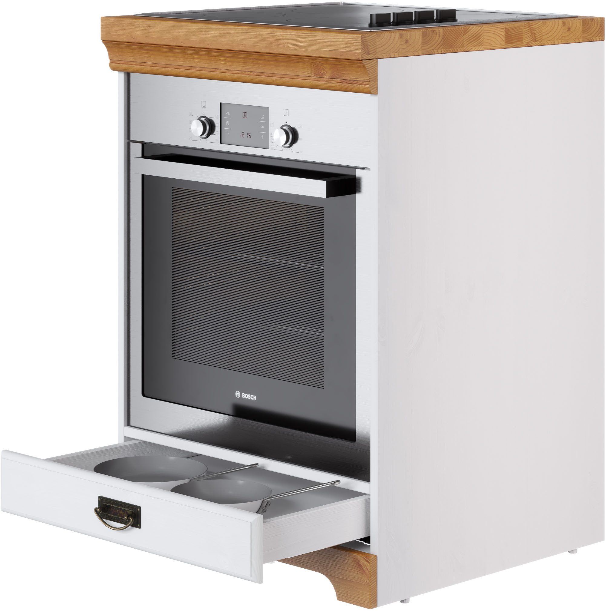 Home affaire Ombouwkast voor oven Rügen Breedte 60 cm, massief grenen, nismaat fornuis B/D/H 56,7/54,2/60,5 cm