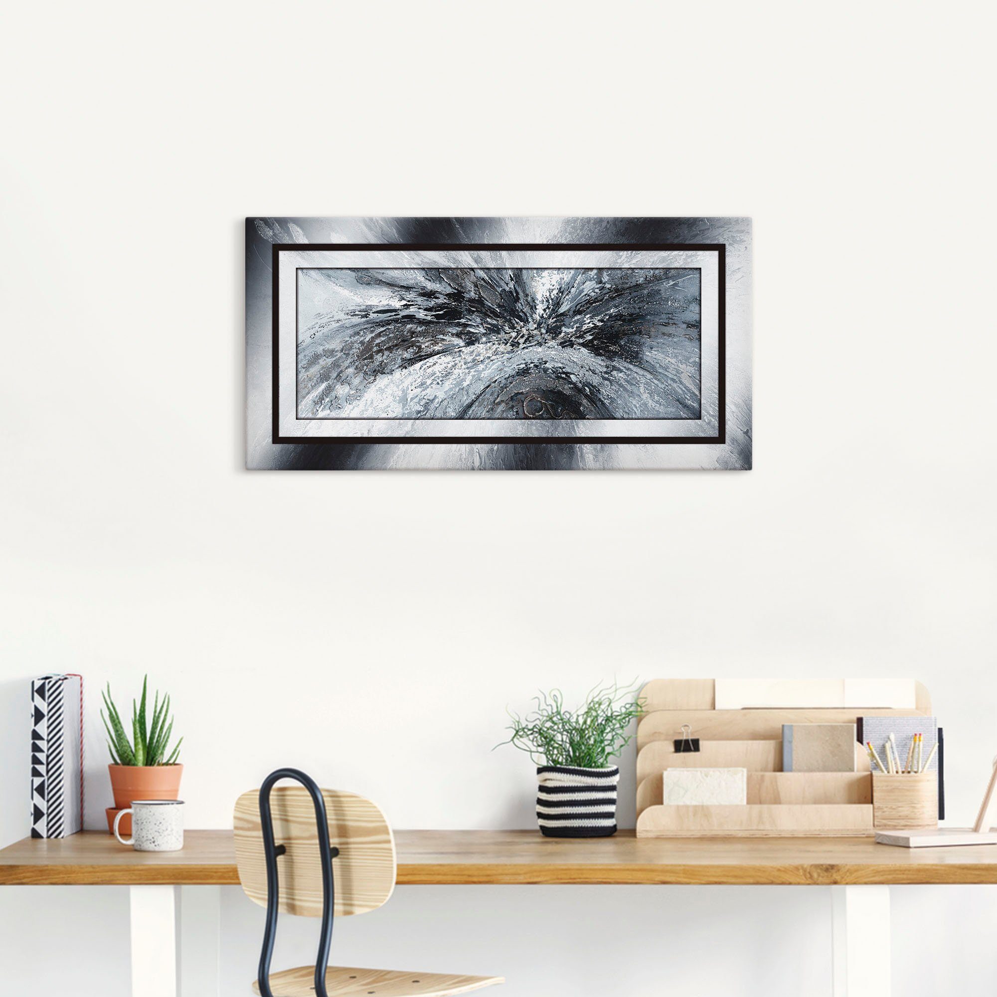 Artland Artprint Zwart - wit Abstract 1 als artprint van aluminium, artprint voor buiten, artprint op linnen, poster in verschillende maten. maten