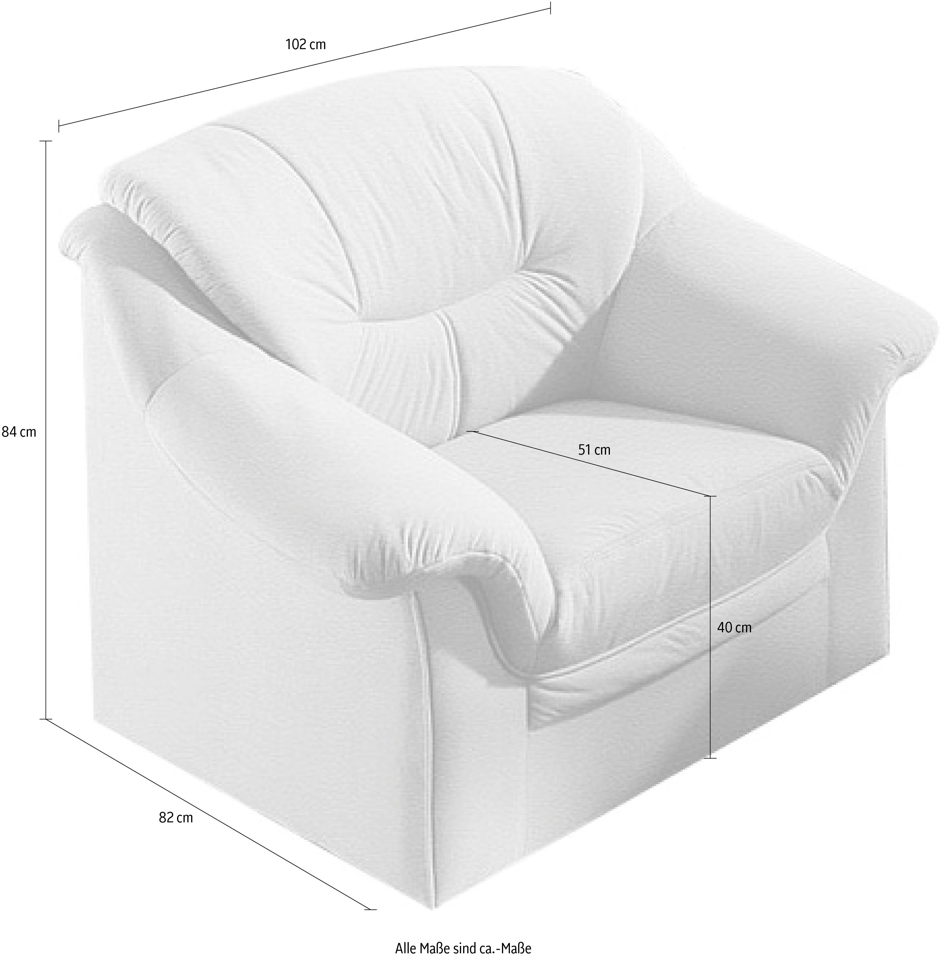DOMO collection Fauteuil Montana kunstleren bekleding, tijdloos en elegant (set)