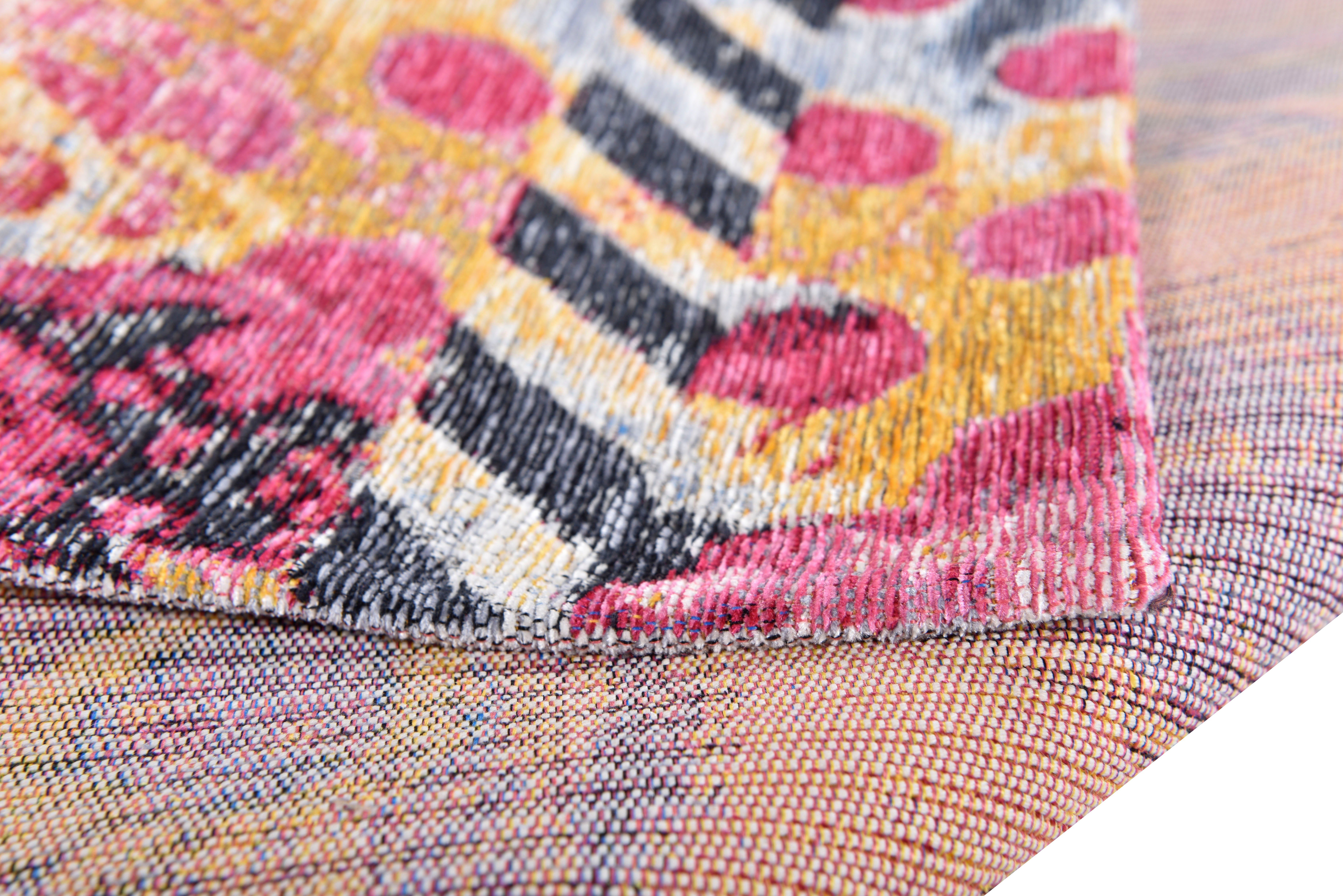 Gino Falcone Vloerkleed Cosima-109 plat geweven jacquard-vloerkleed, met chenillegaren, modern design