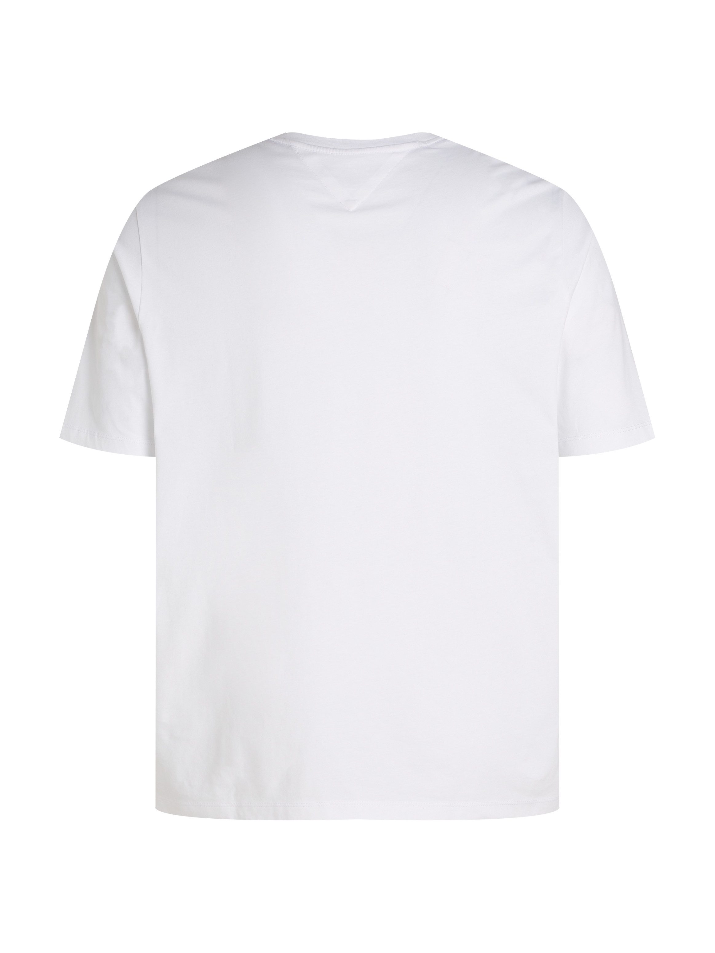 Tommy Hilfiger Shirt met ronde hals BT-SCRIPT LOGO TEE-B in grote maten, logoborduring
