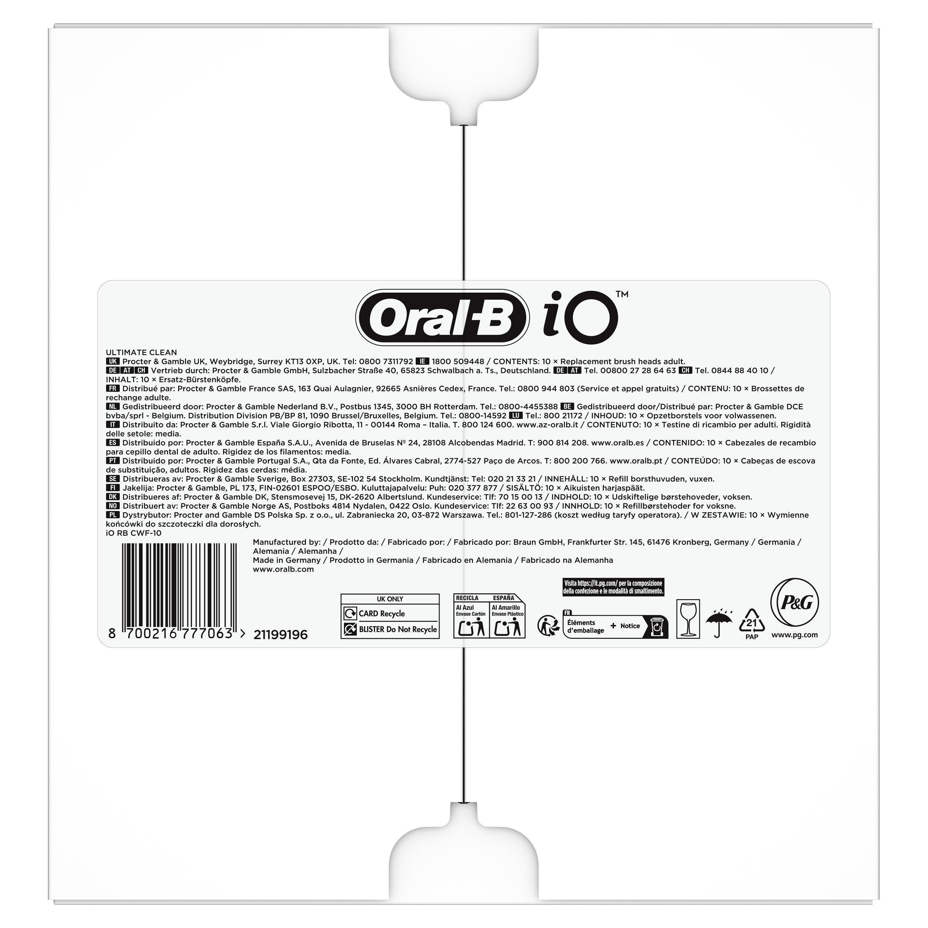 Oral B Opzetborstels Oral-B iO Ultieme Reiniging