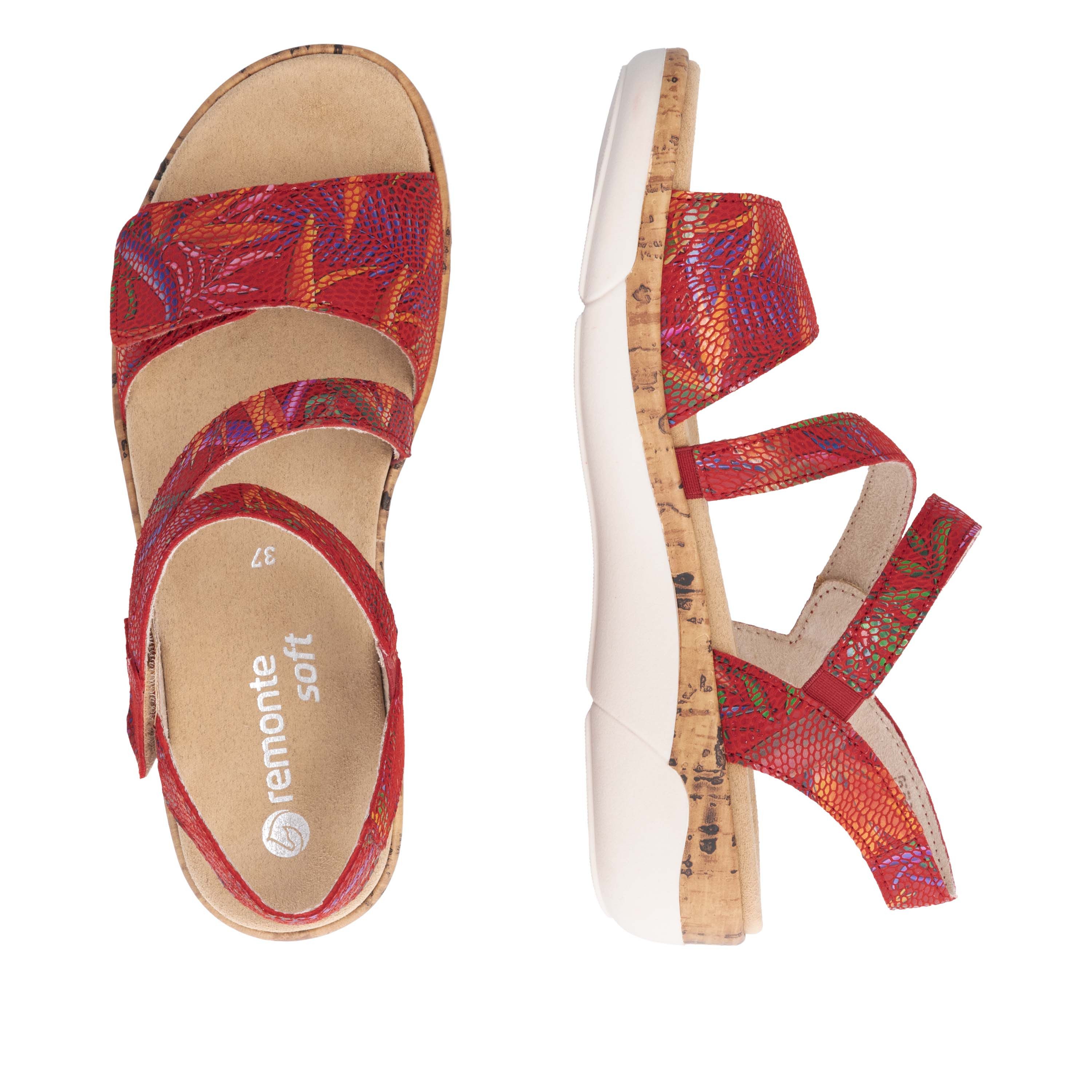 Remonte Sleehaksandaaltjes , zomer schoen, klittenbandschoen, riemchensandaal met zachte binnenzool