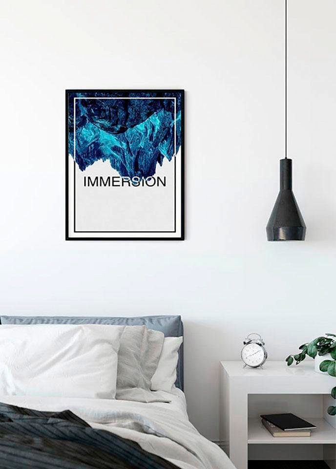 Komar Wanddecoratie Onderdompeling blue Wanddecoratie - zonder lijst (1 stuk)
