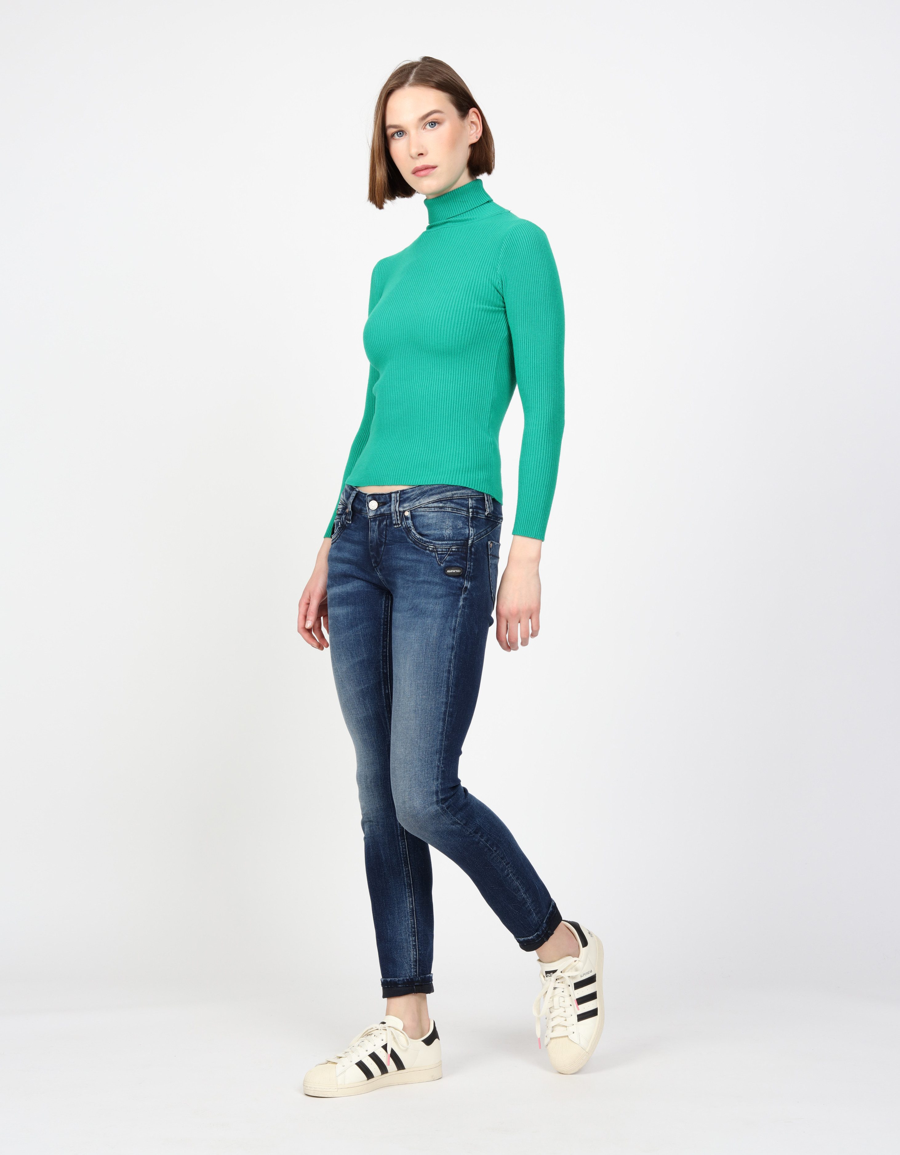 GANG Skinny fit jeans 94NIKITA met een rit-detail aan de kleingeldzakje