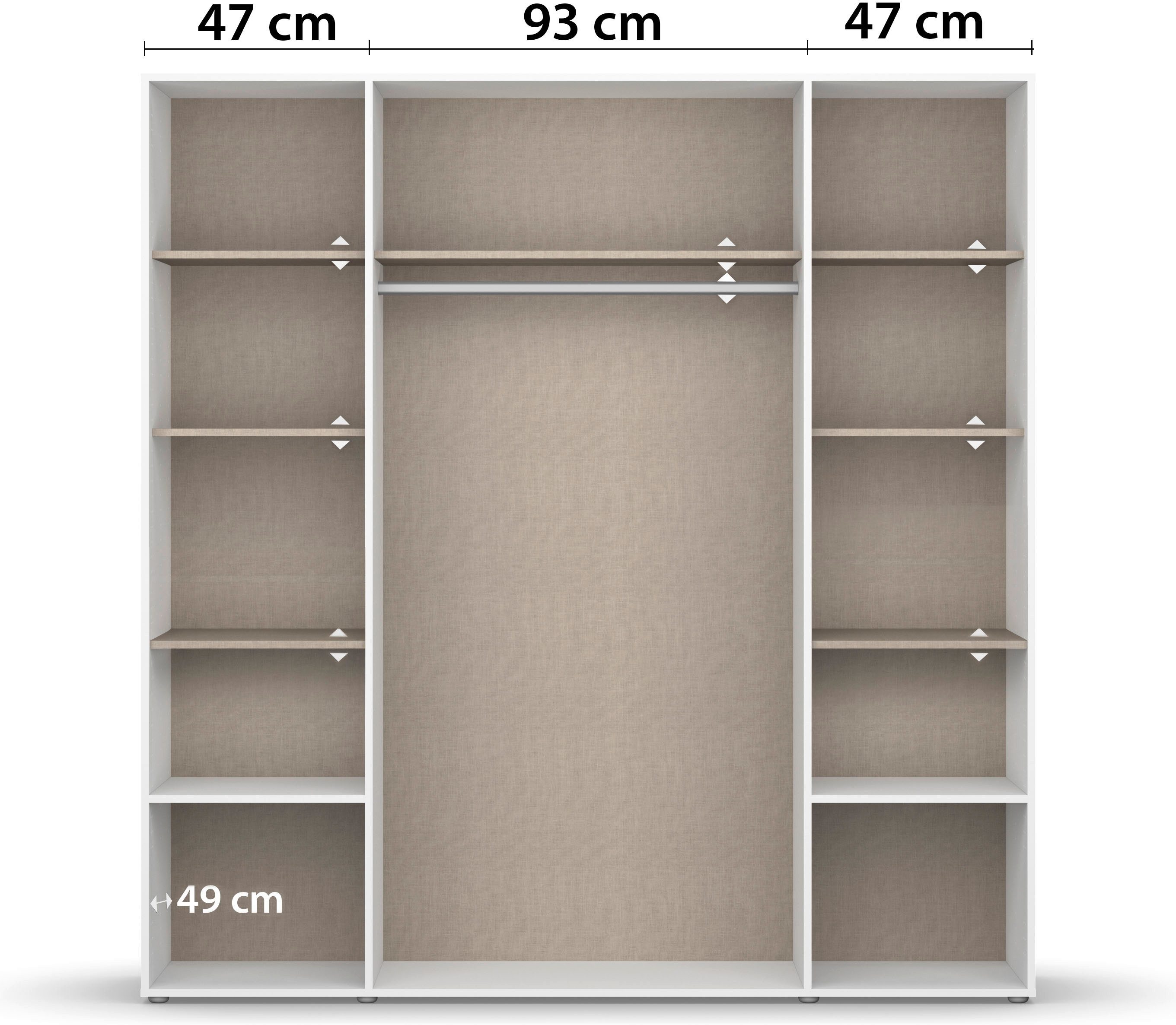 rauch Draaideurkast Kledingkast Kast Garderobe Wasmand NARAI met Laden Greefaansluitingen voor een greeploze look TOPSELLER MADE IN GERMANY